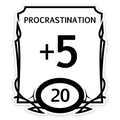 Stat Block Procrastination Sticker - D&D / TTRPG Sticker - Glassstaff