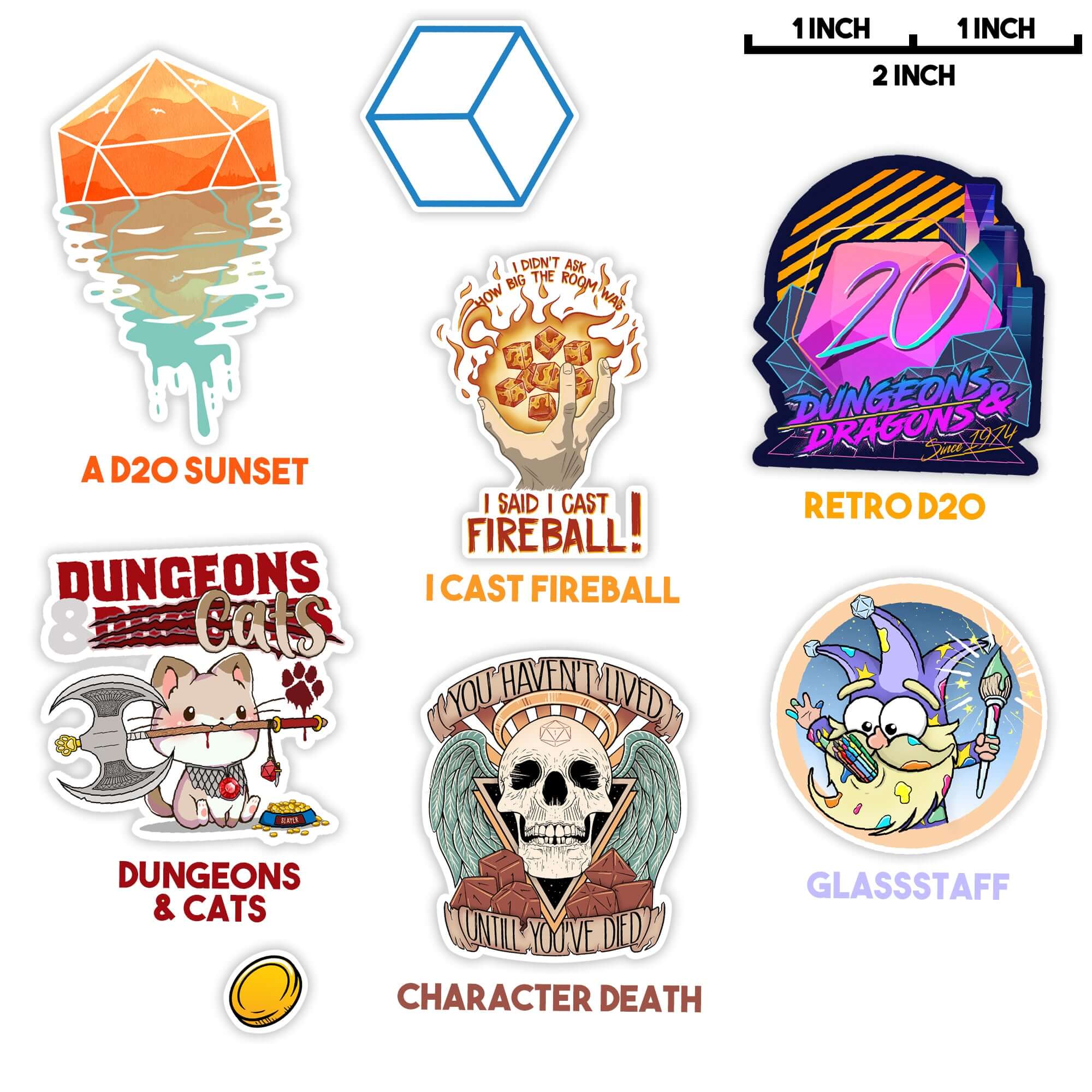 Glassstaff StickerBomb Pack - D&D / TTRPG Special Stickers - Glassstaff