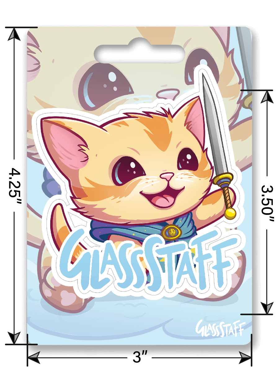 Thank You Sticker - D&D / TTRPG Sticker - Glassstaff