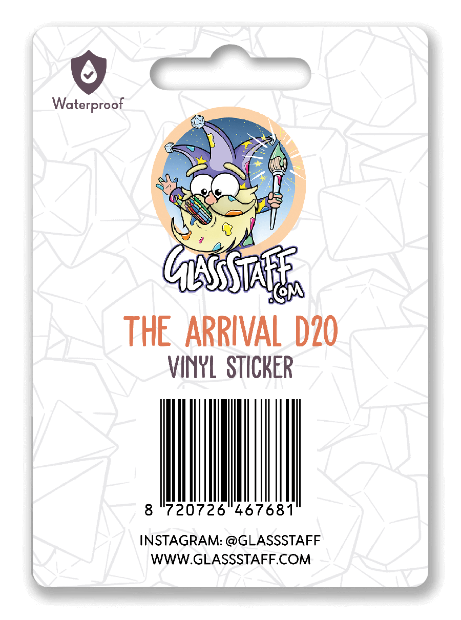 The Arrival d20 Sticker - D&D / TTRPG Sticker - Glassstaff