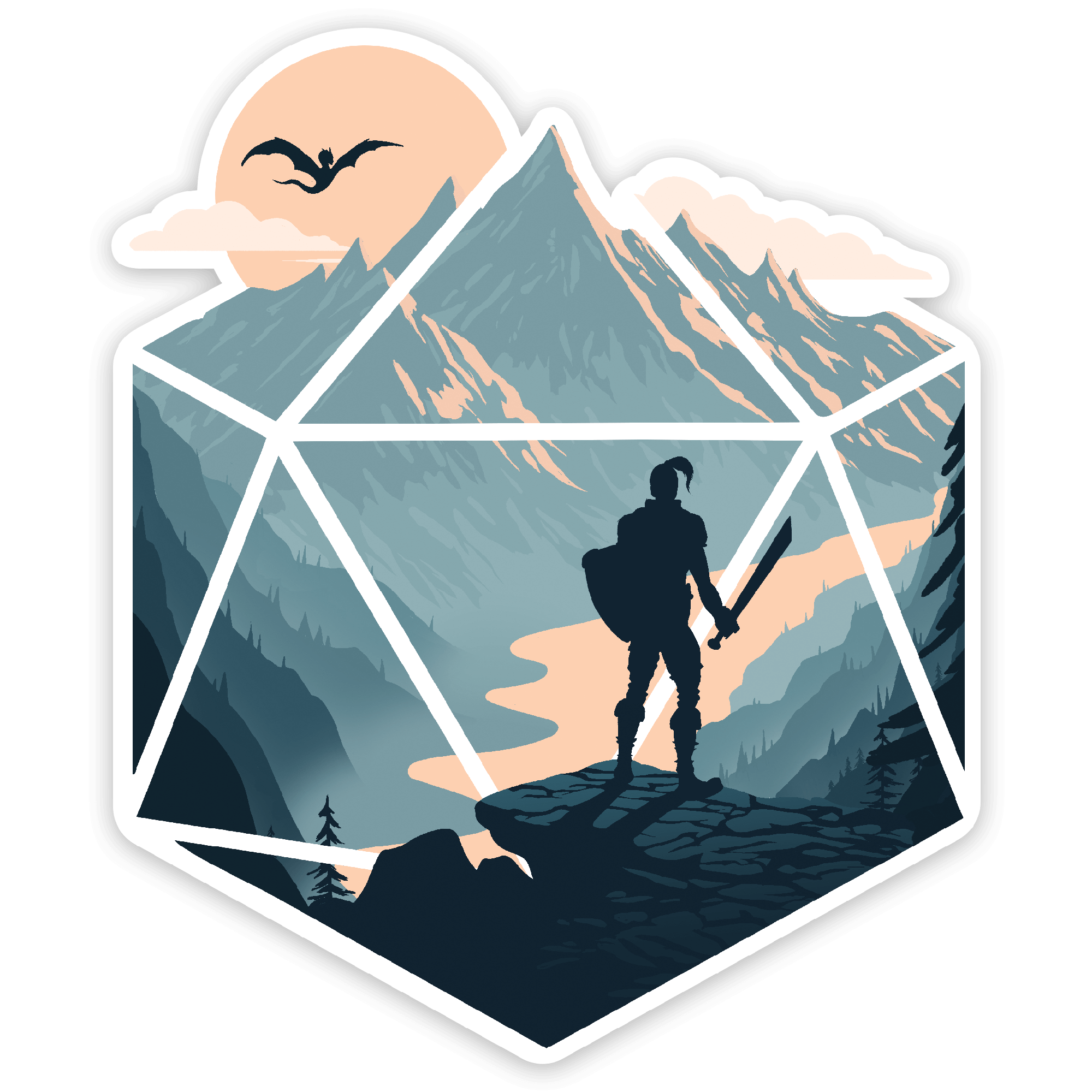 The d20 Champion Sticker