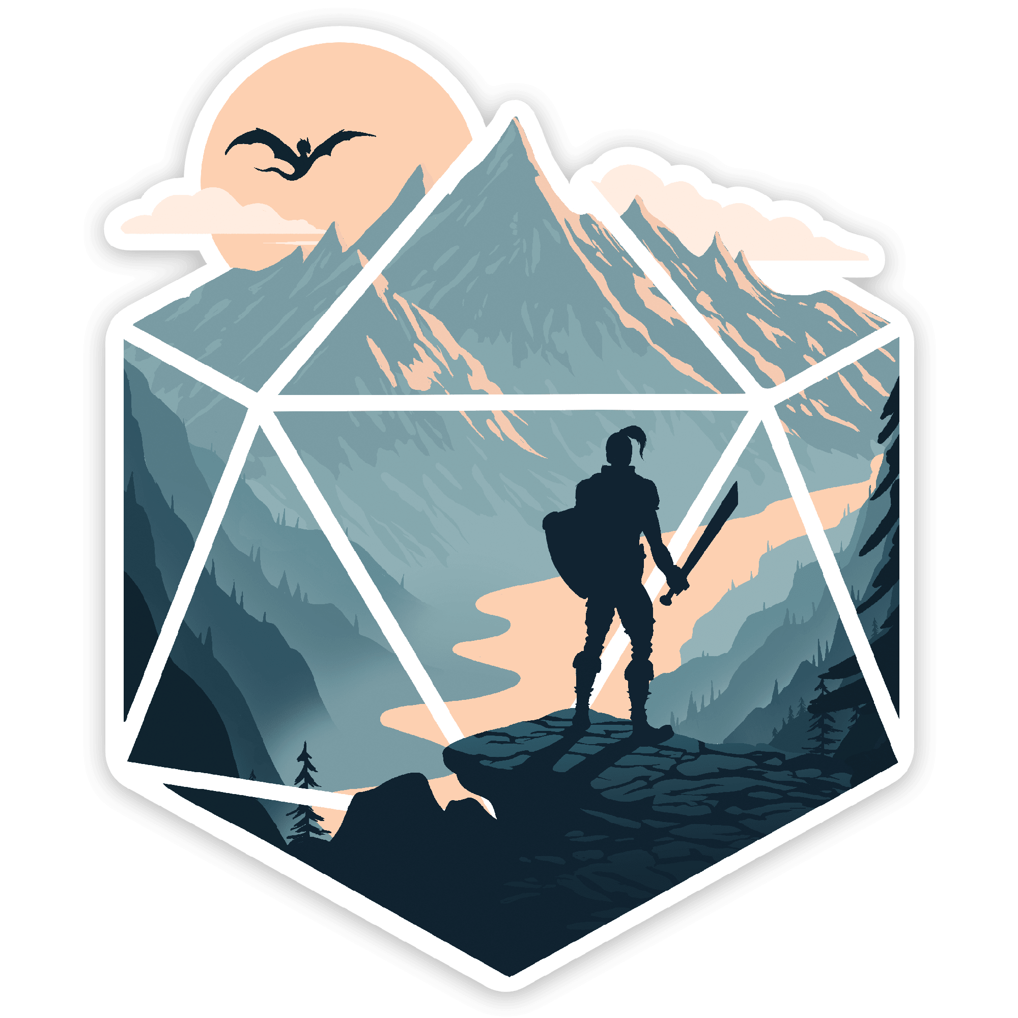 The d20 Champion Sticker - Sticker - GlassStaff
