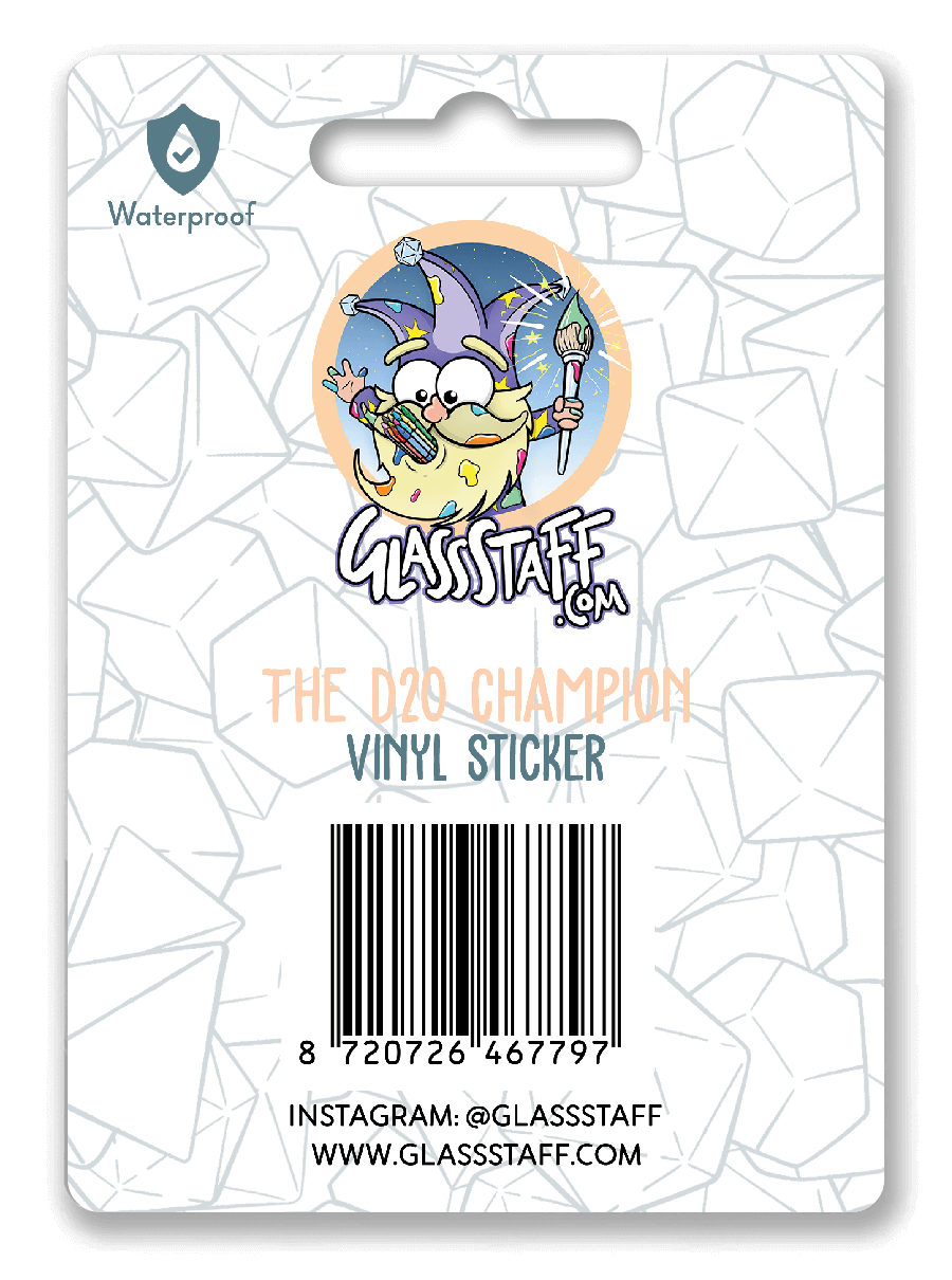 The d20 Champion Sticker - Sticker - GlassStaff