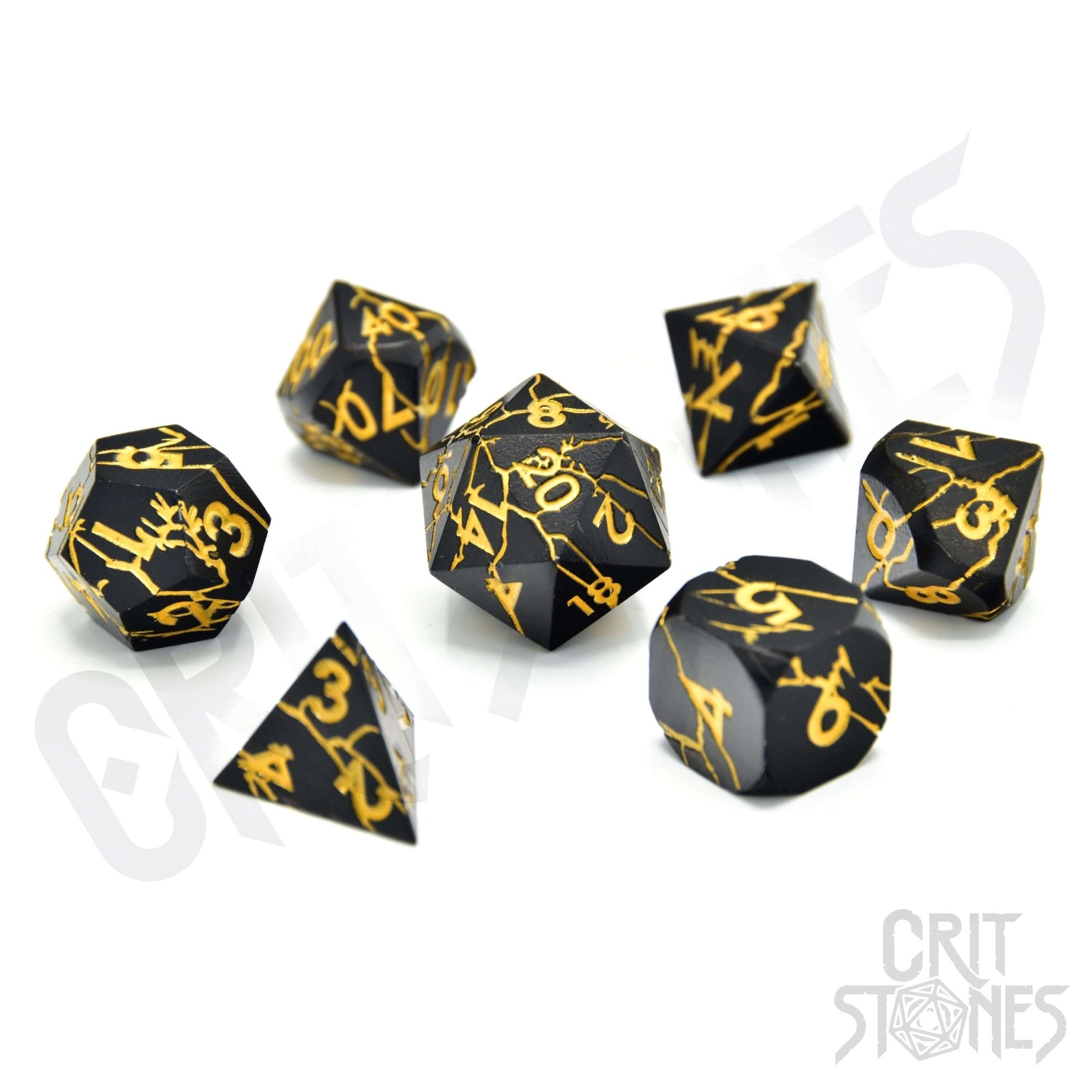 Torn Mystic Metal RPG Dice Set - RPG Dice Set - GlassStaff