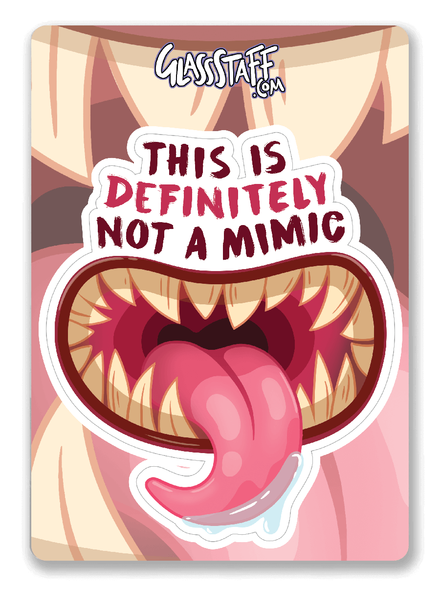 Transparent Not a Mimic Sticker - Sticker - GlassStaff