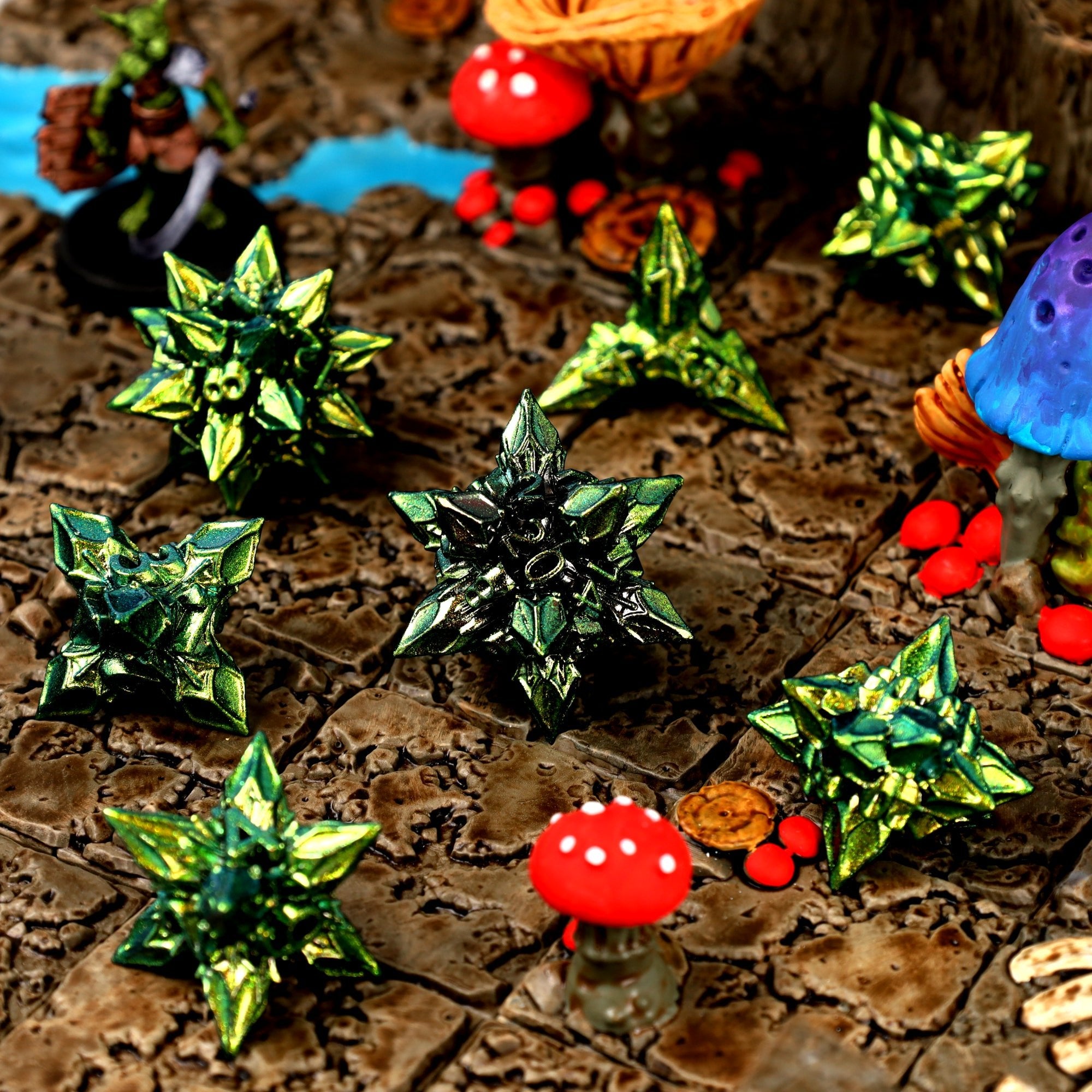 Unholy Bane Metal RPG Dice Set - RPG Dice Set - GlassStaff