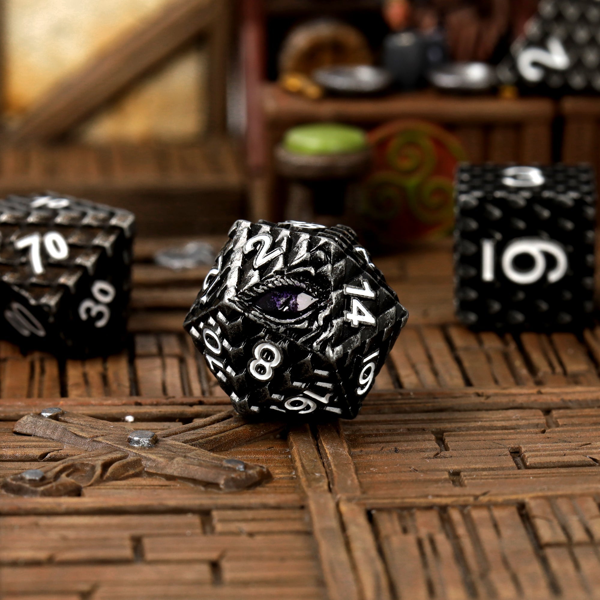 Voidraxius Metal RPG Dice Set - RPG Dice Set - GlassStaff