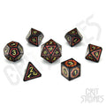 Volcanic Valor Metal RPG Dice Set - RPG Dice Set - GlassStaff