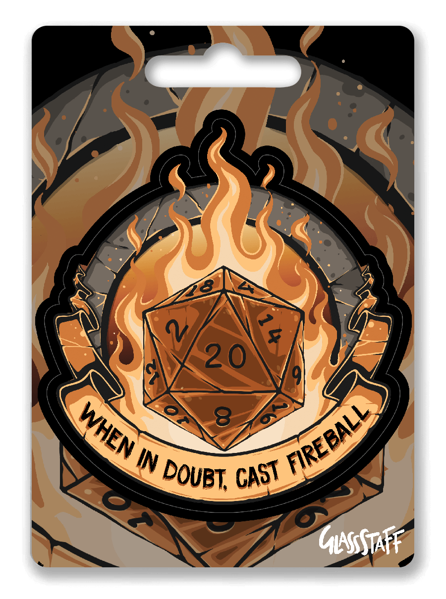 When in Doubt Sticker - D&D / TTRPG Sticker - Glassstaff