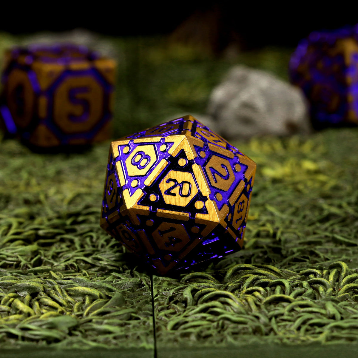 Wiztech Gears Metal RPG Dice Set - RPG Dice Set - GlassStaff