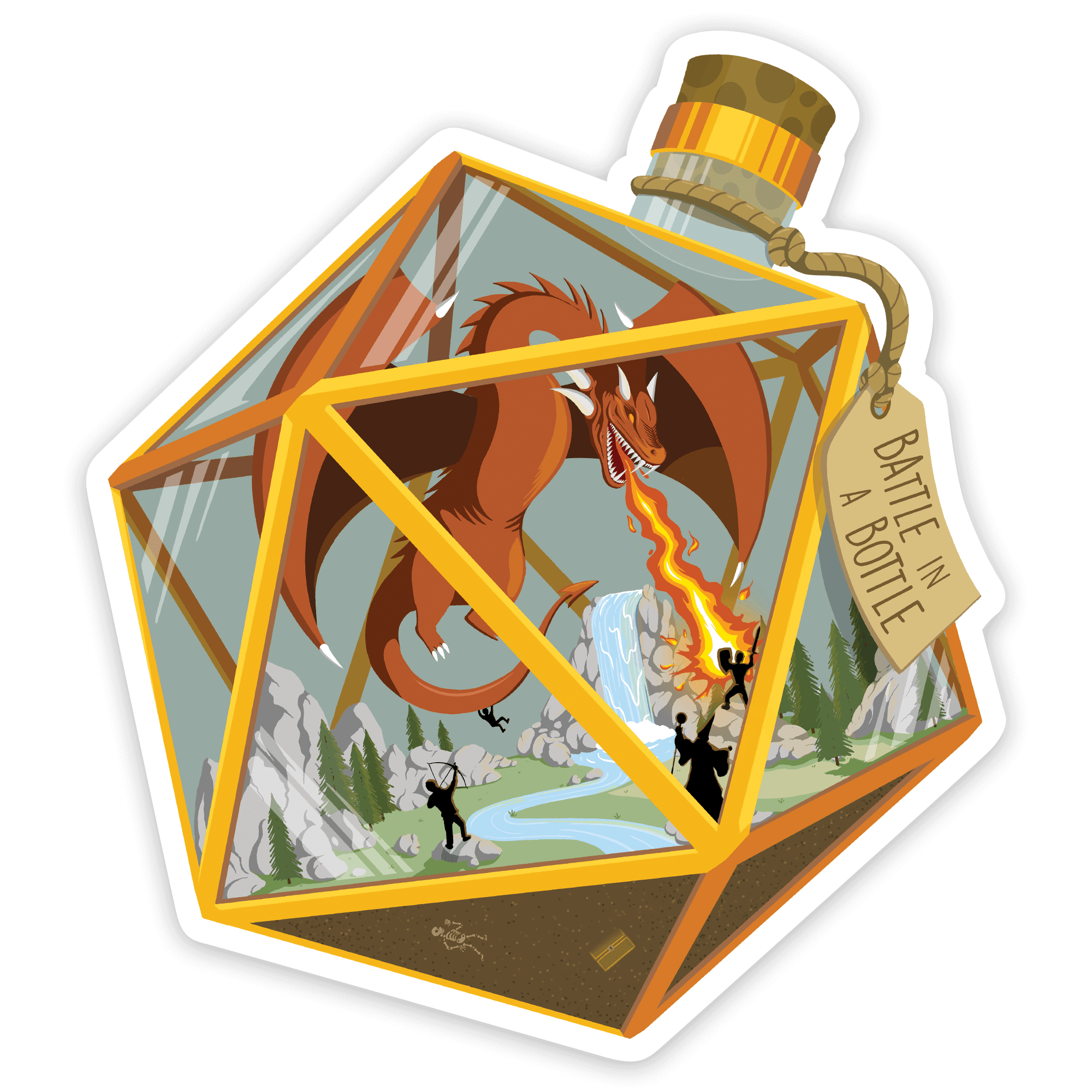Battle in a Bottle Sticker - Sticker - GlassStaff