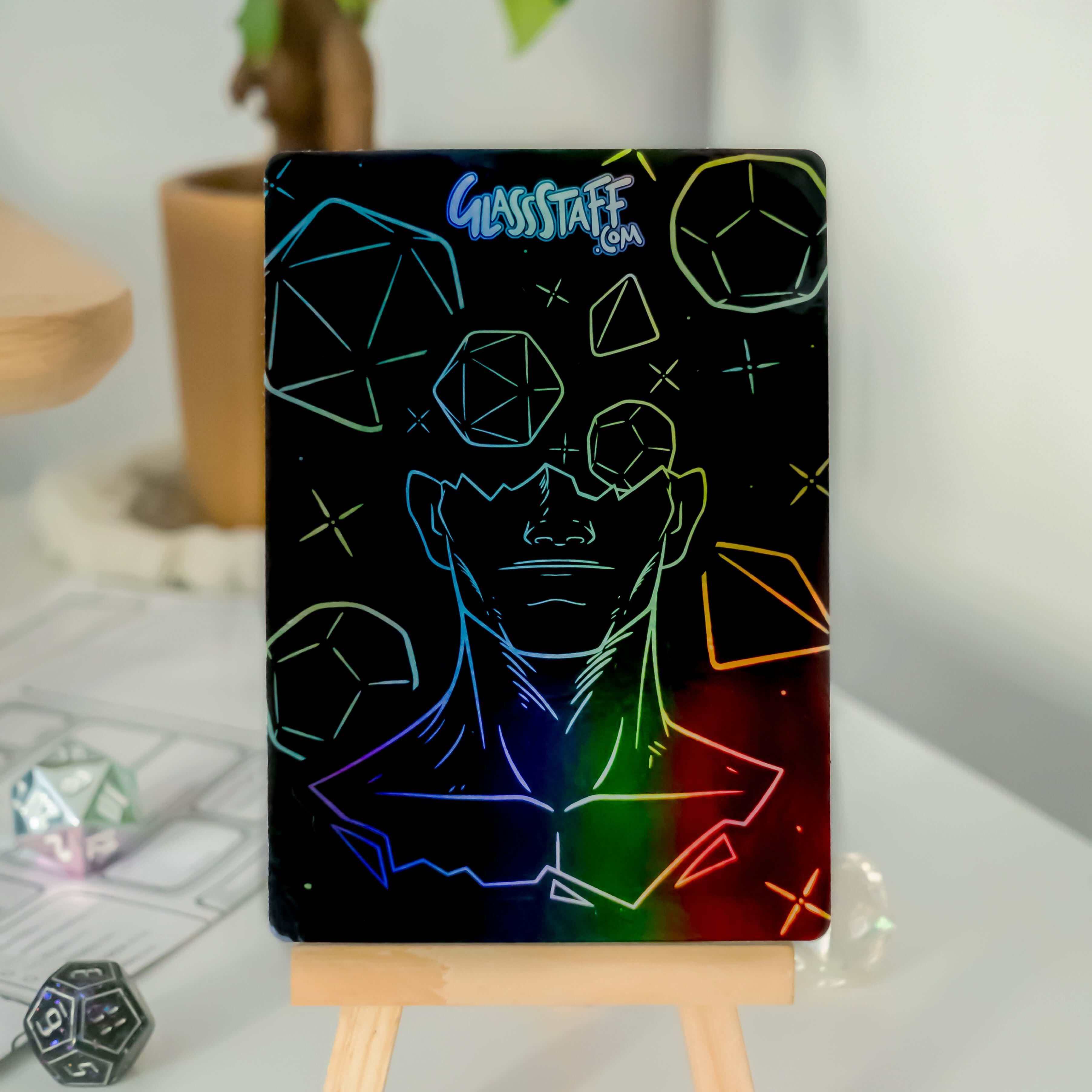 Holographic Head in the Game Sticker - D&D / TTRPG Sticker - Glassstaff