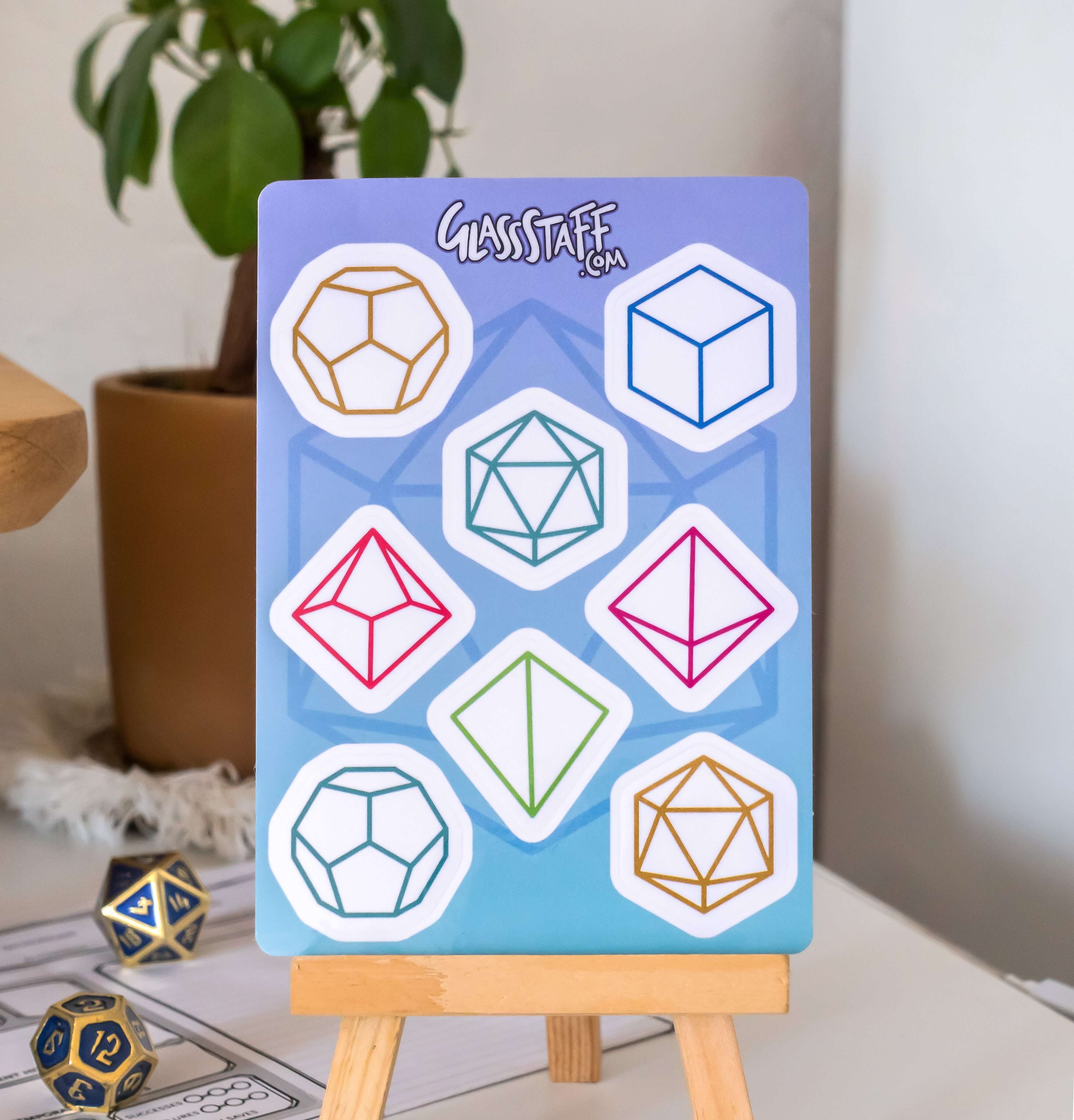 Minimal DnD Sticker - D&D / TTRPG Sticker - Glassstaff