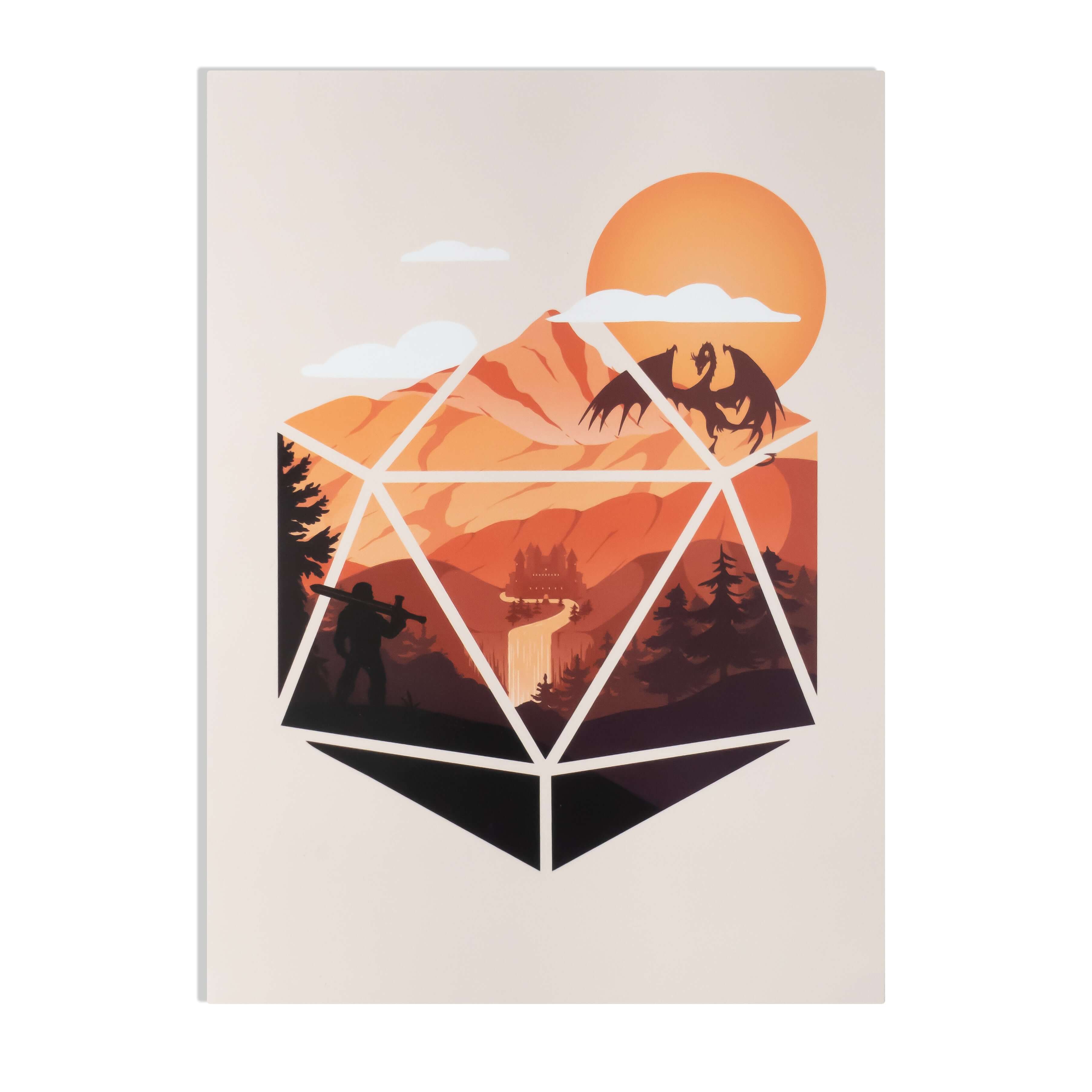 The D20 Hero Greeting Card - D&D / TTRPG Greeting Card - Glassstaff