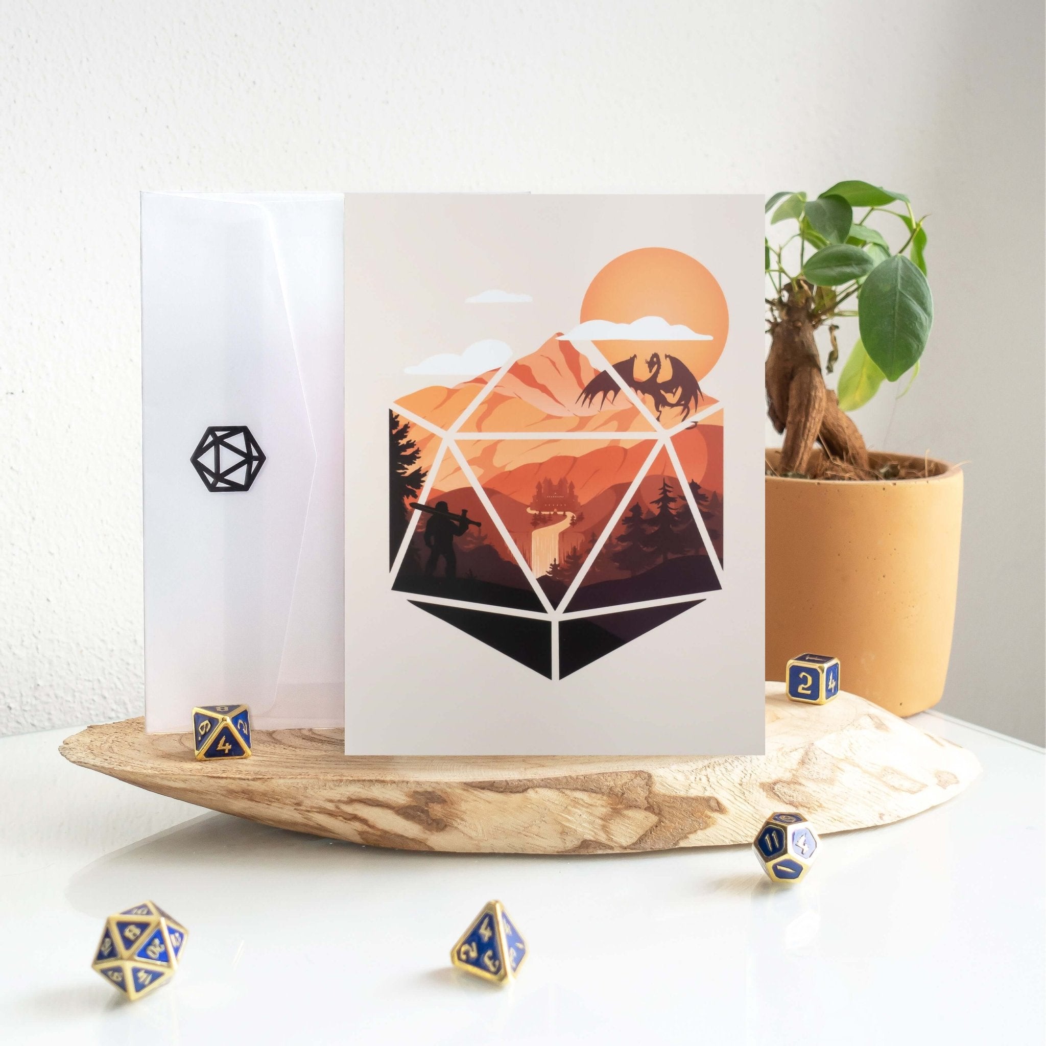 The D20 Hero Greeting Card - Greeting Card - GlassStaff
