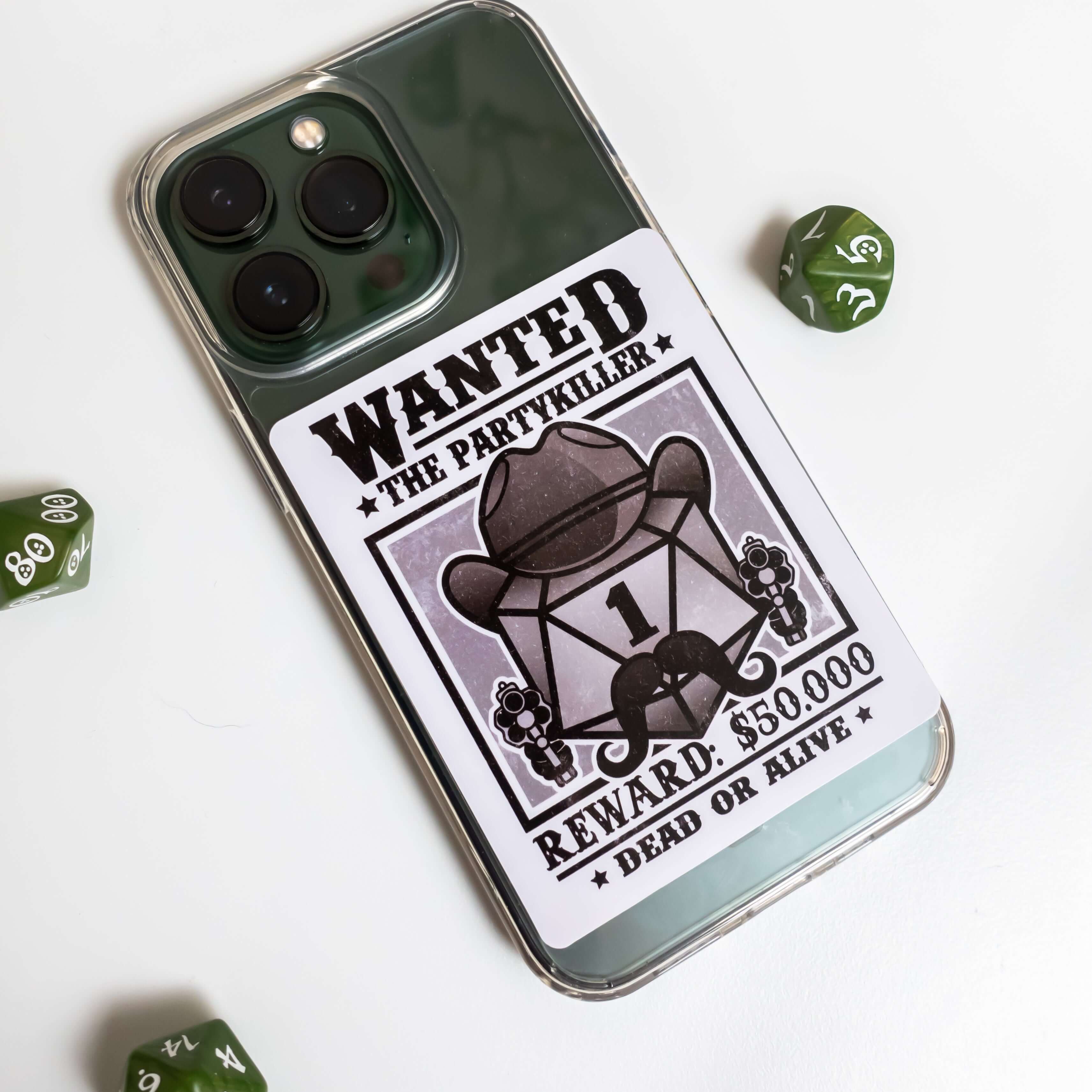 Gezocht Partykiller-sticker - D&D / TTRPG-sticker - Glassstaff