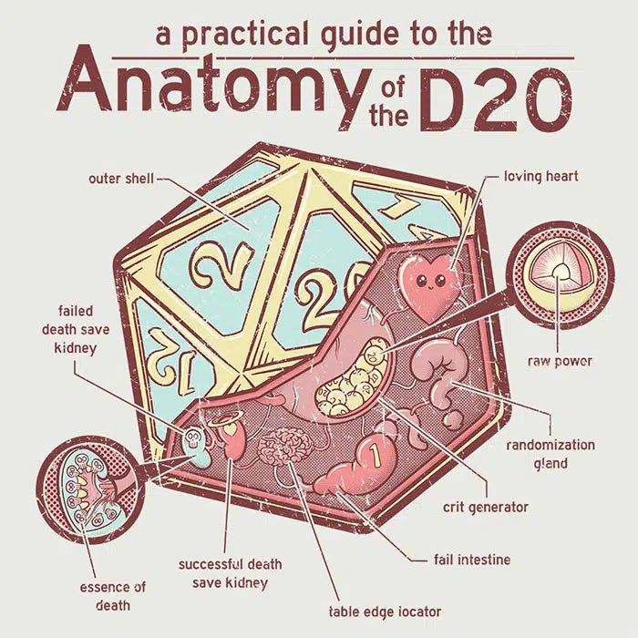 Anatomy of the d20, illustrazione a tema GdR