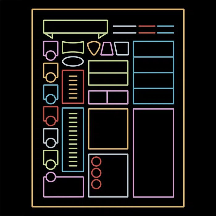 Minimal Character Sheet, illustrazione a tema GdR