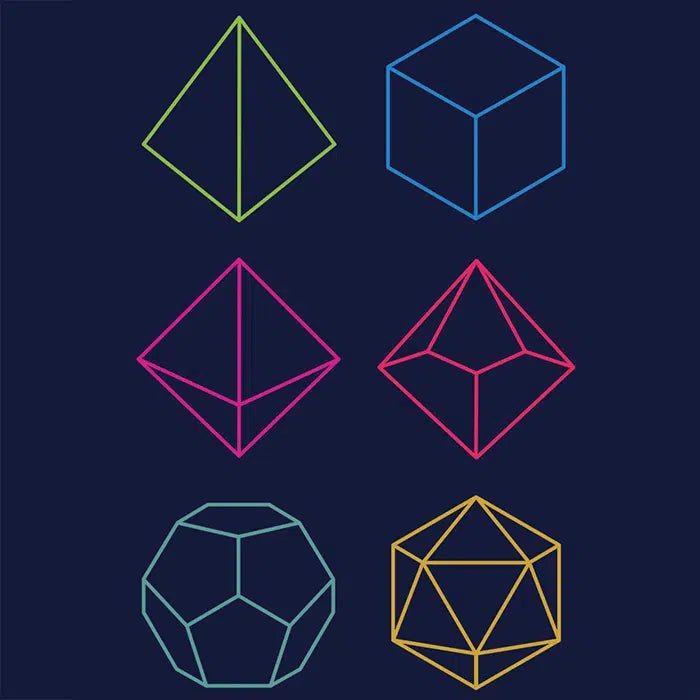 Minimal DnD Dice, illustrazione a tema GdR