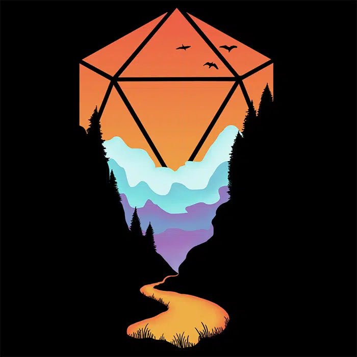 Rainbow d20 - GlassStaff