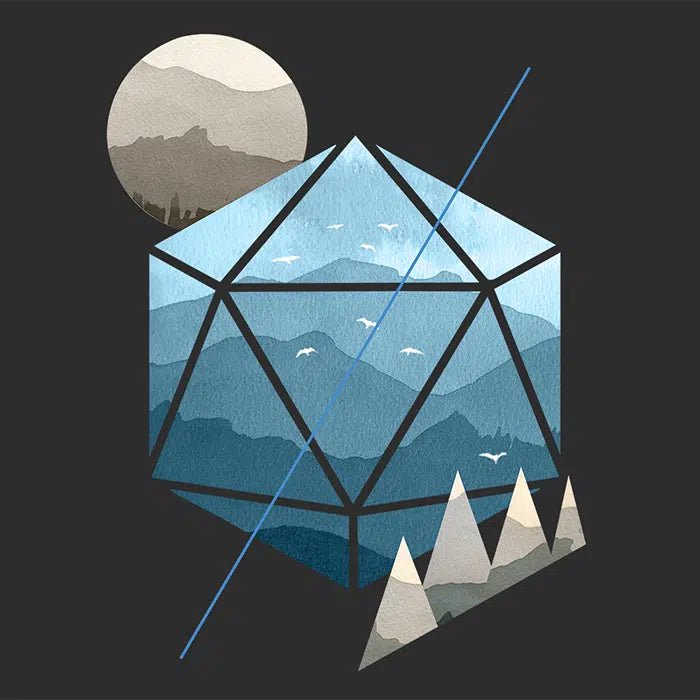 Watercolor d20 - GlassStaff