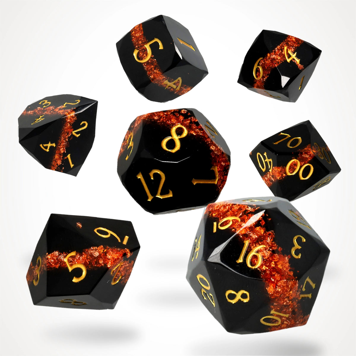 Molten Marrow Resin RPG Dice Set