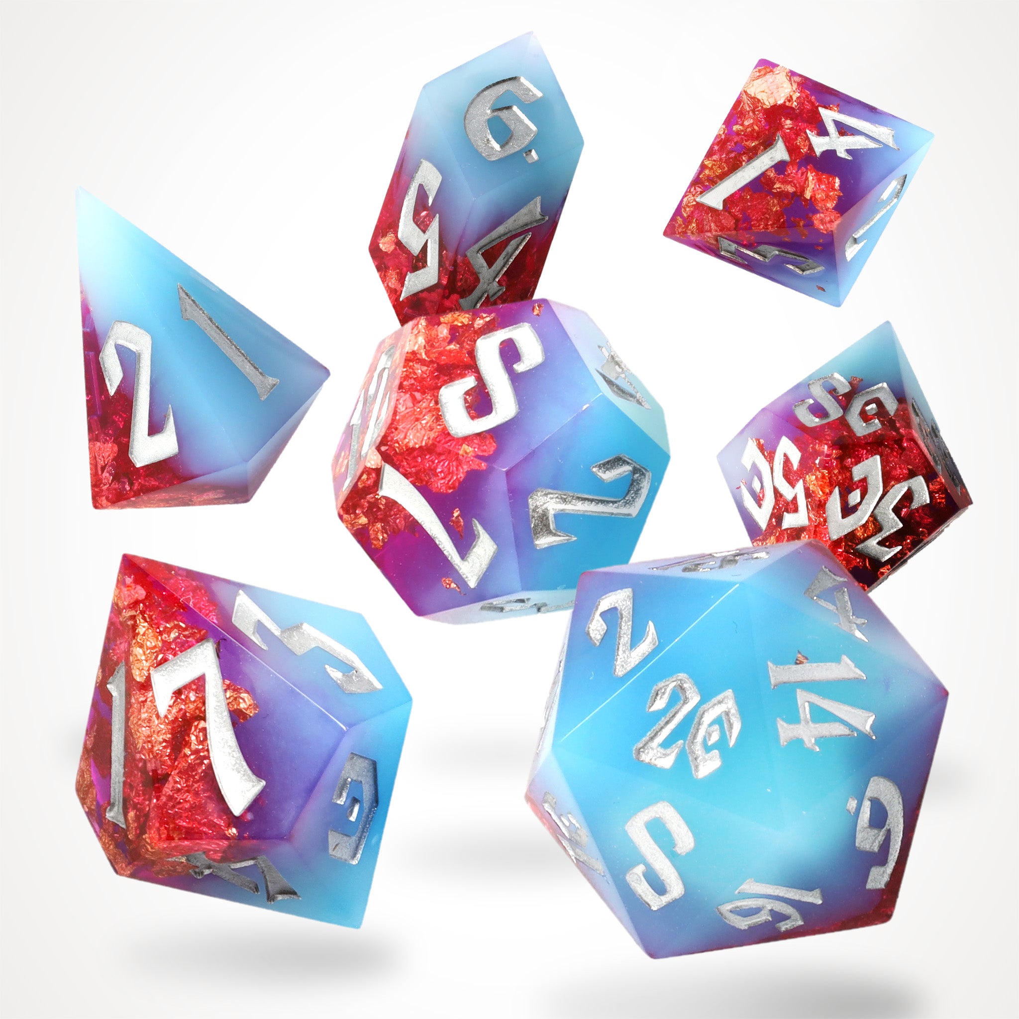 Spring Bliss Sharp Edge Resin RPG Dice Set