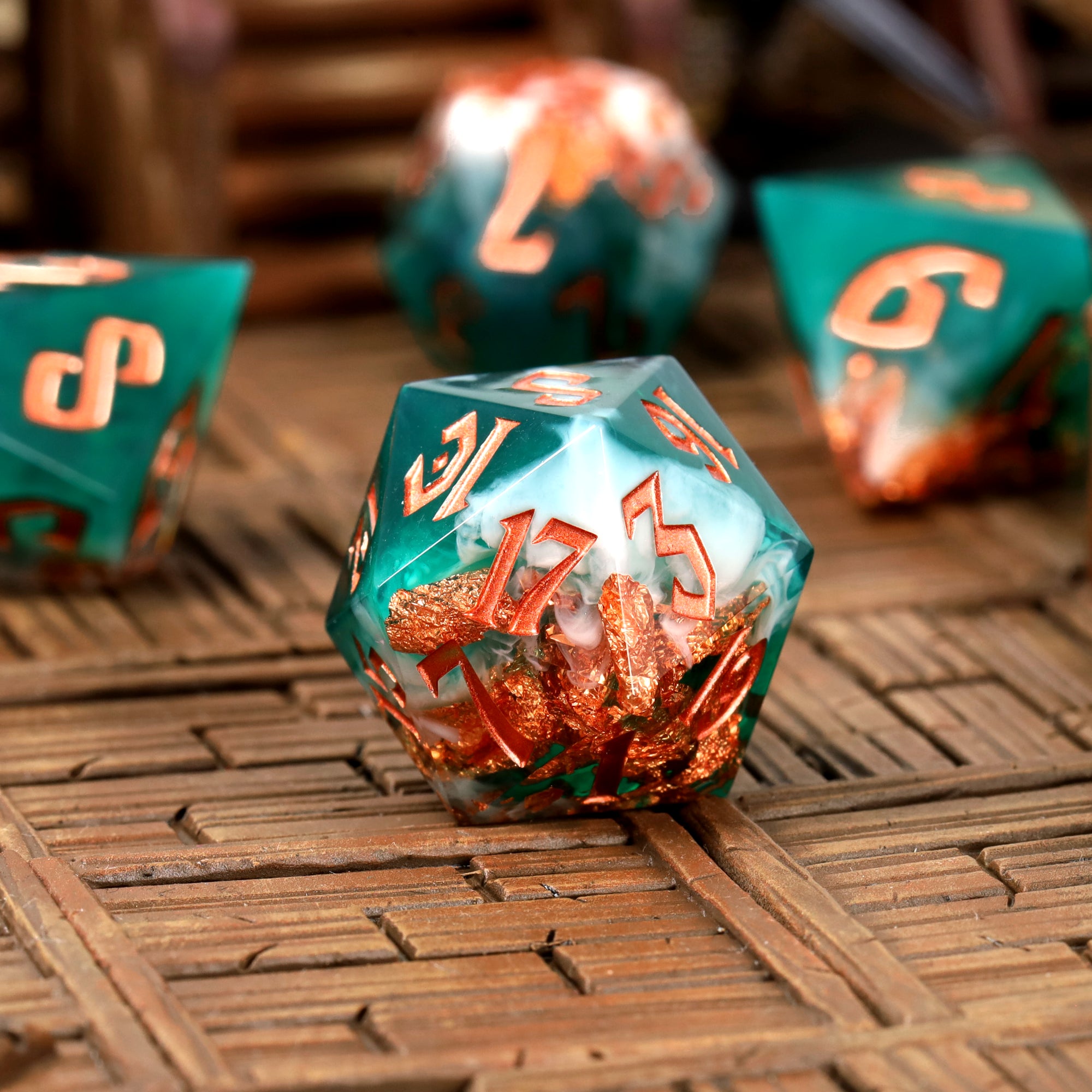 Mystic Marine Sharp Edge Resin RPG Dice Set