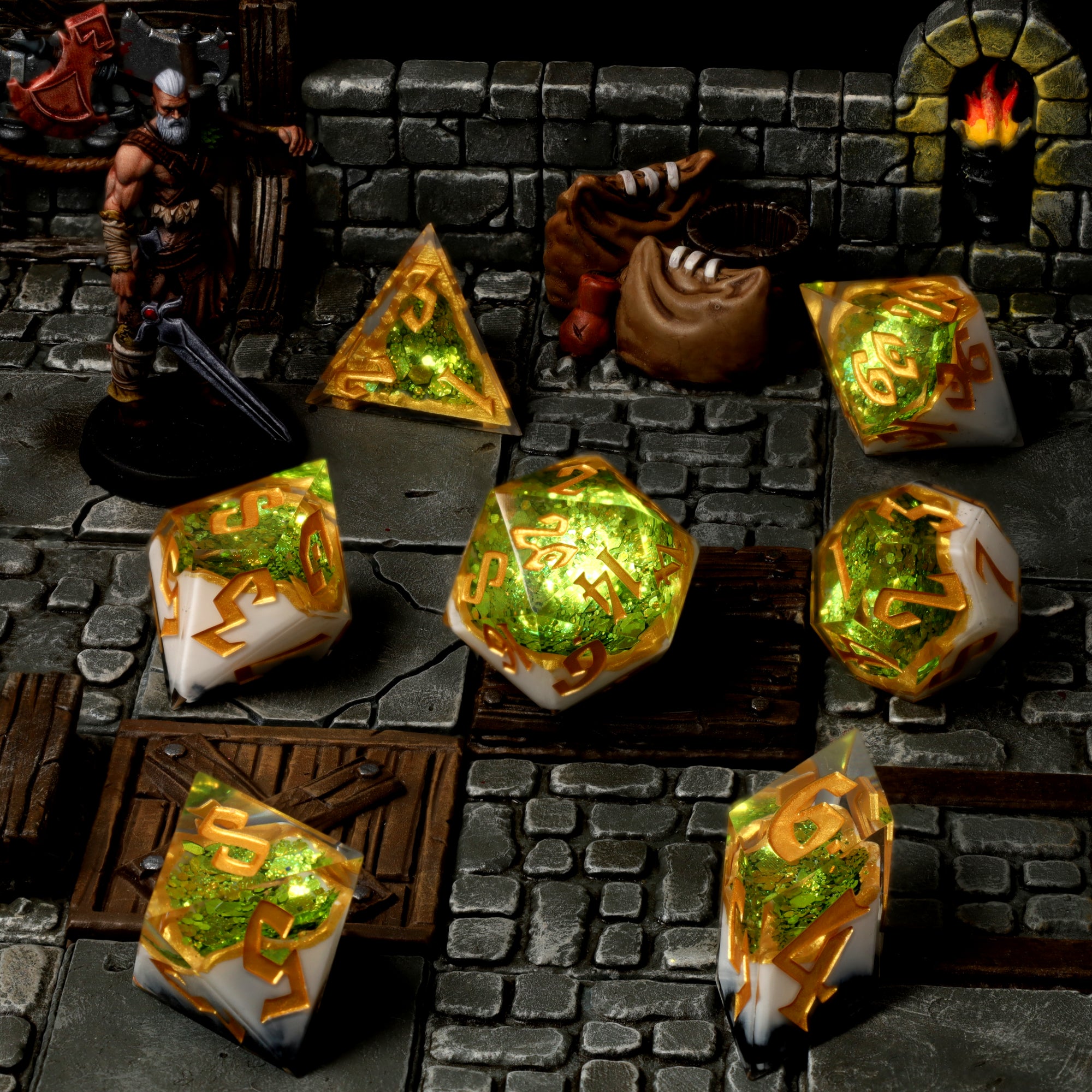 Gem of the Wilds Geode RPG Dice Set