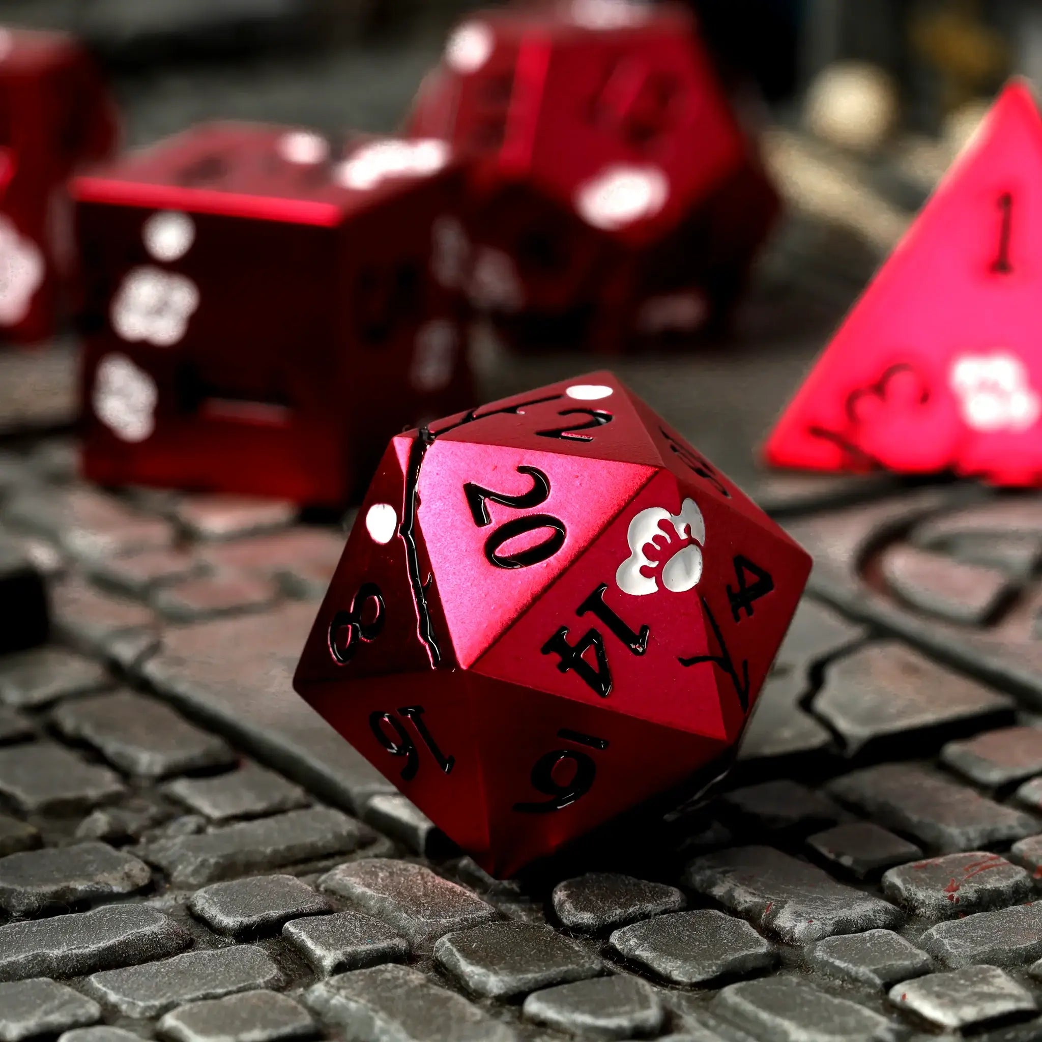 Dawn Blossom Metal RPG Dice Set