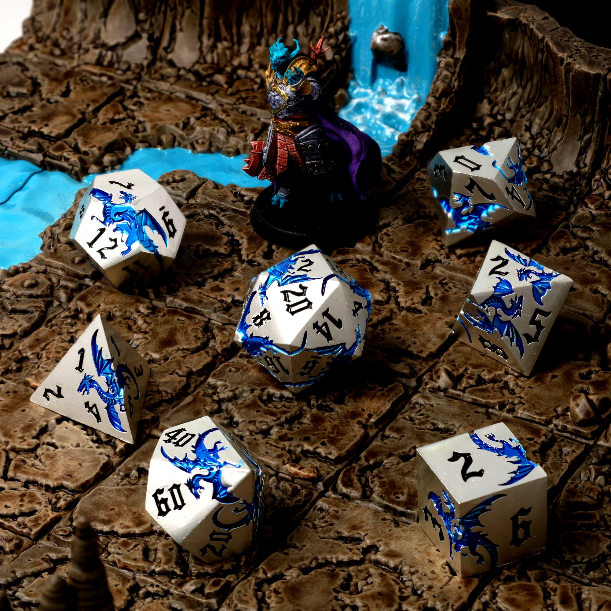Tempestwyrm Metal RPG Dice Set