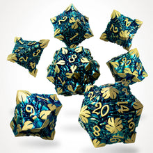 Golden Canopy Metal RPG Dice Set