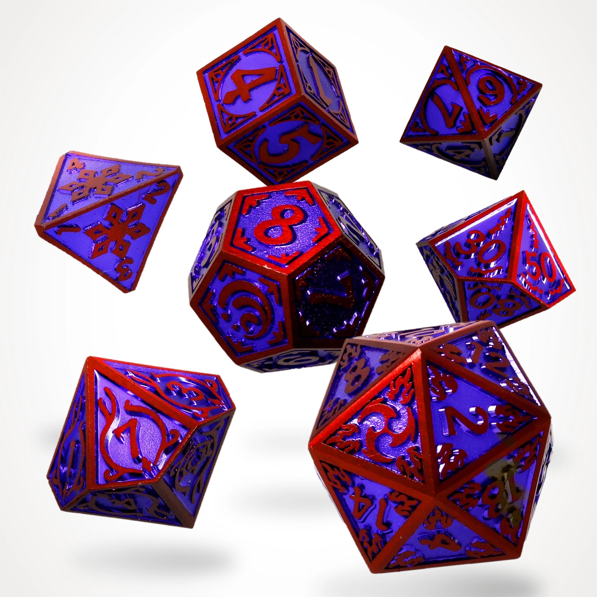 Runeflare Metal RPG Dice Set