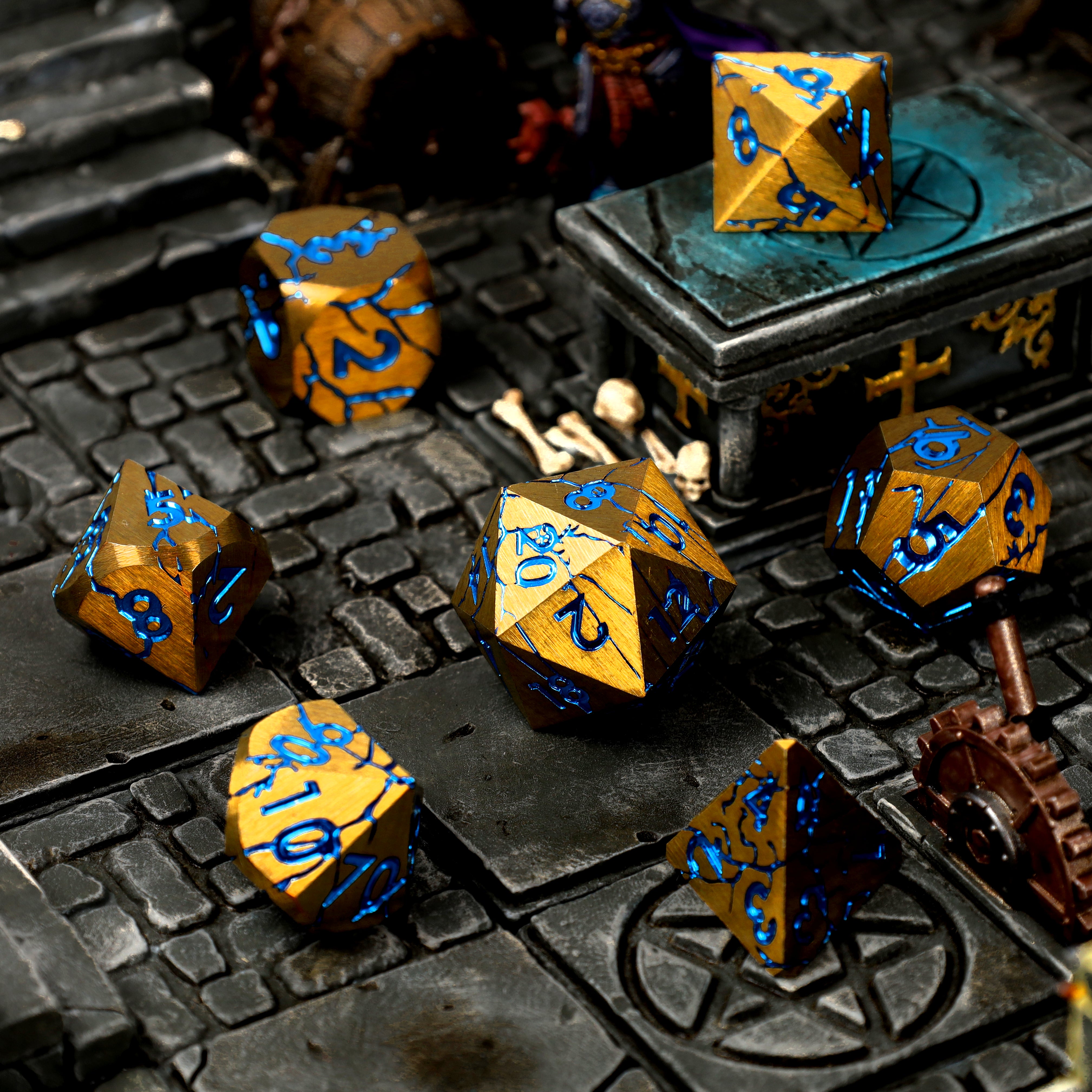 Sundered Spells Metal RPG Dice Set