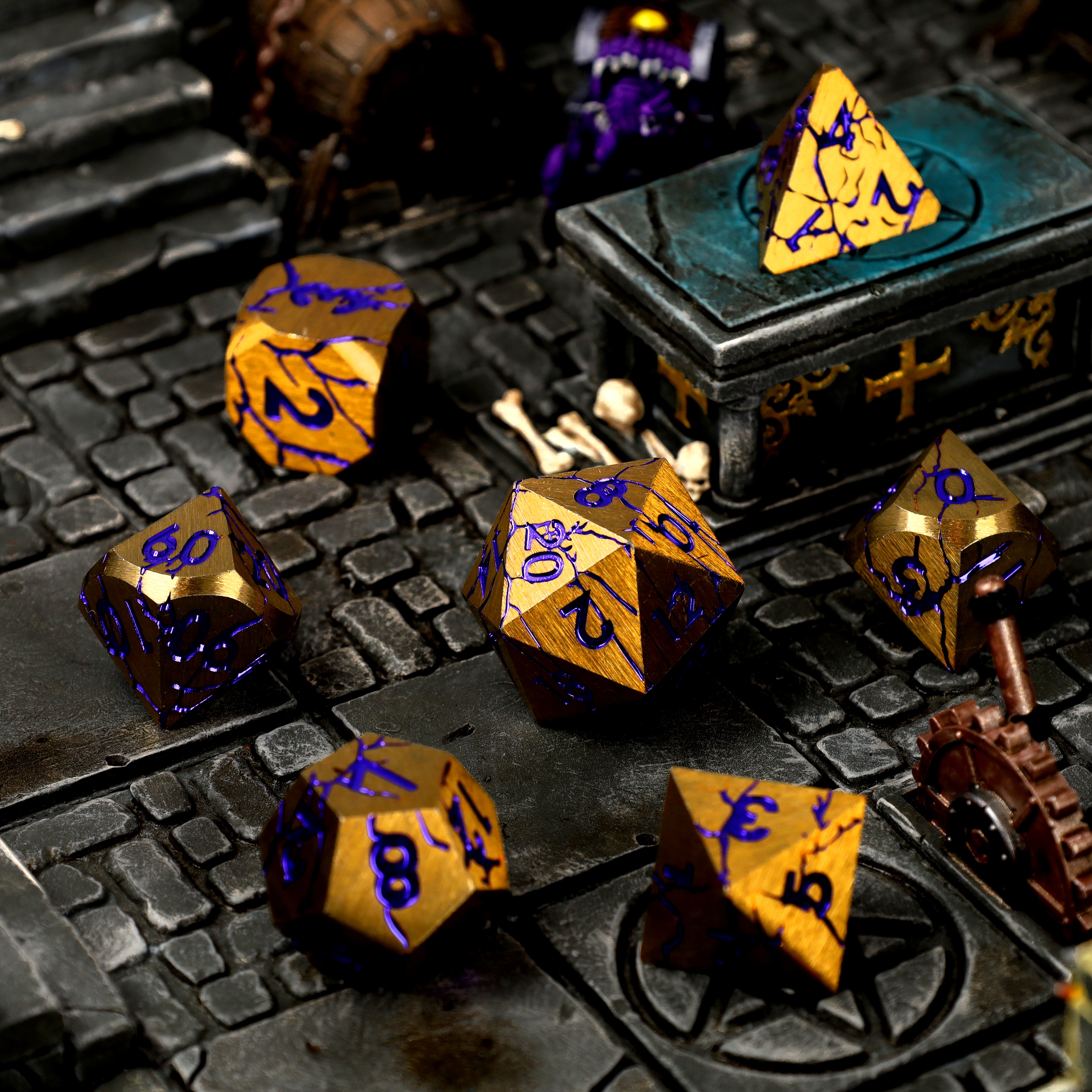 Shattered Sigils Metal RPG Dice Set