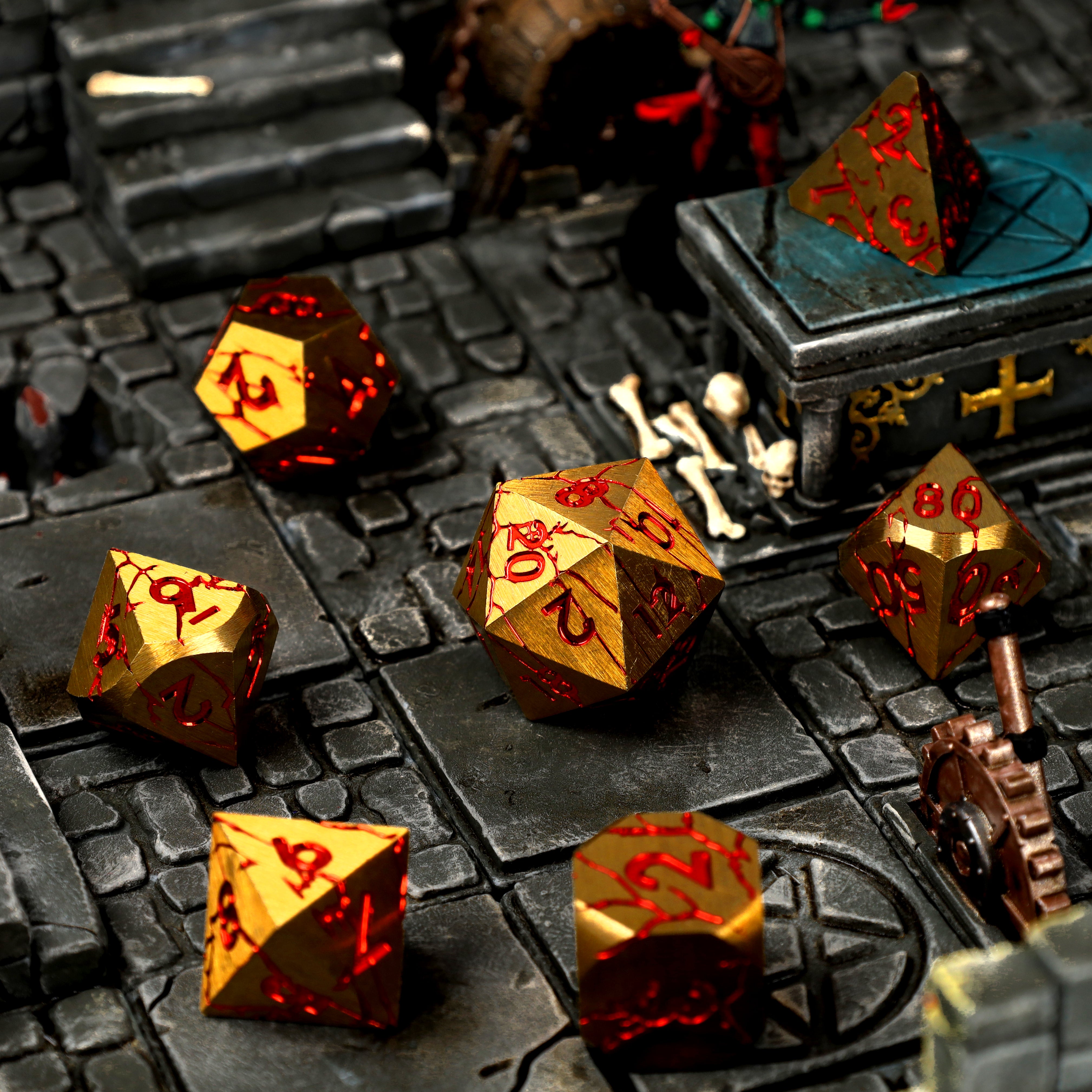 Rage Within Metal RPG Dice Set