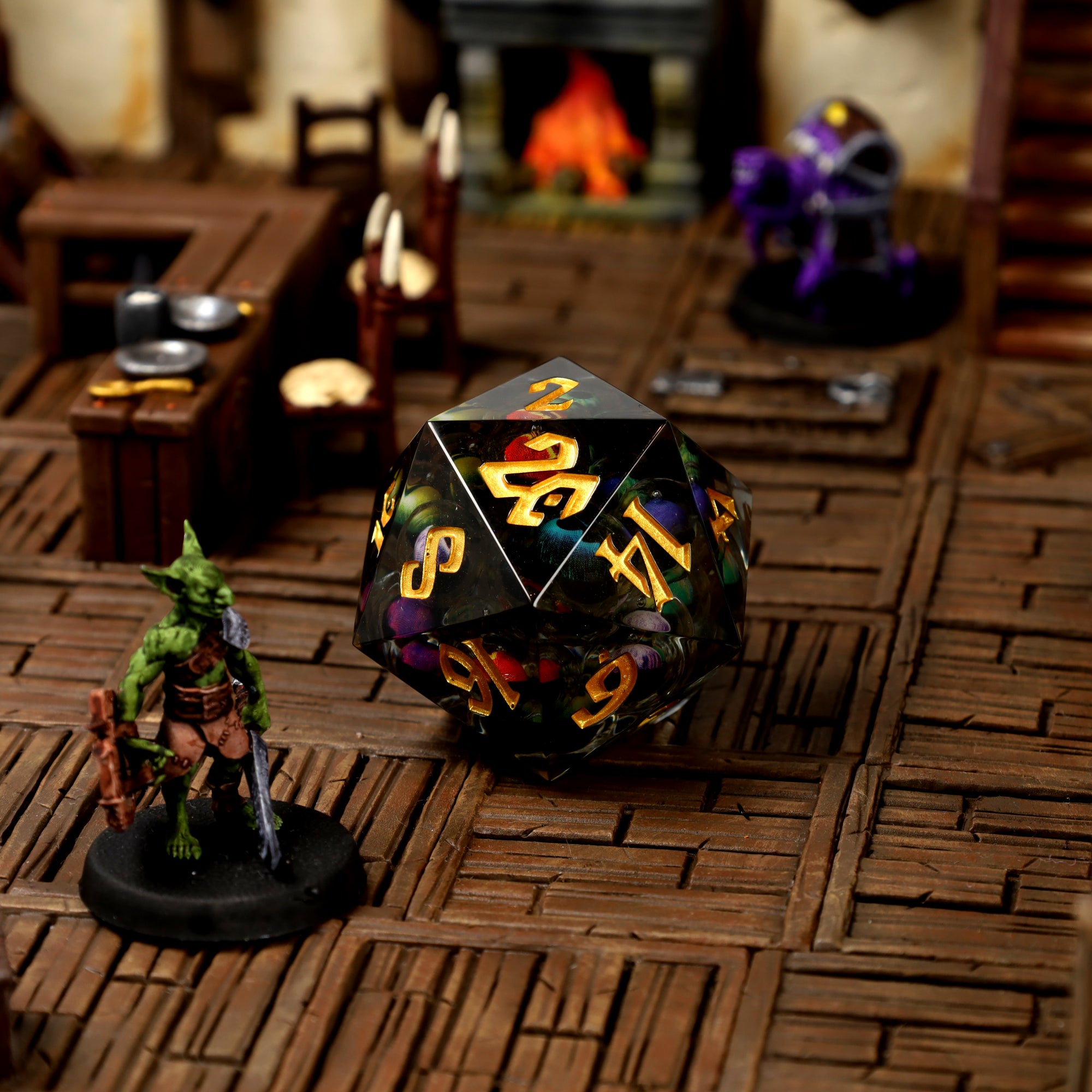 Beholden 33mm Floating Eyes D20 in scene