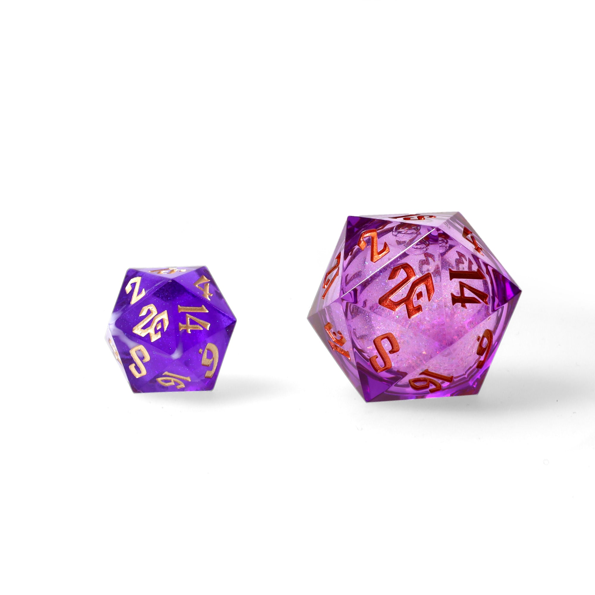 Feywild Sparkle 33mm Liquid Core D20 view 2