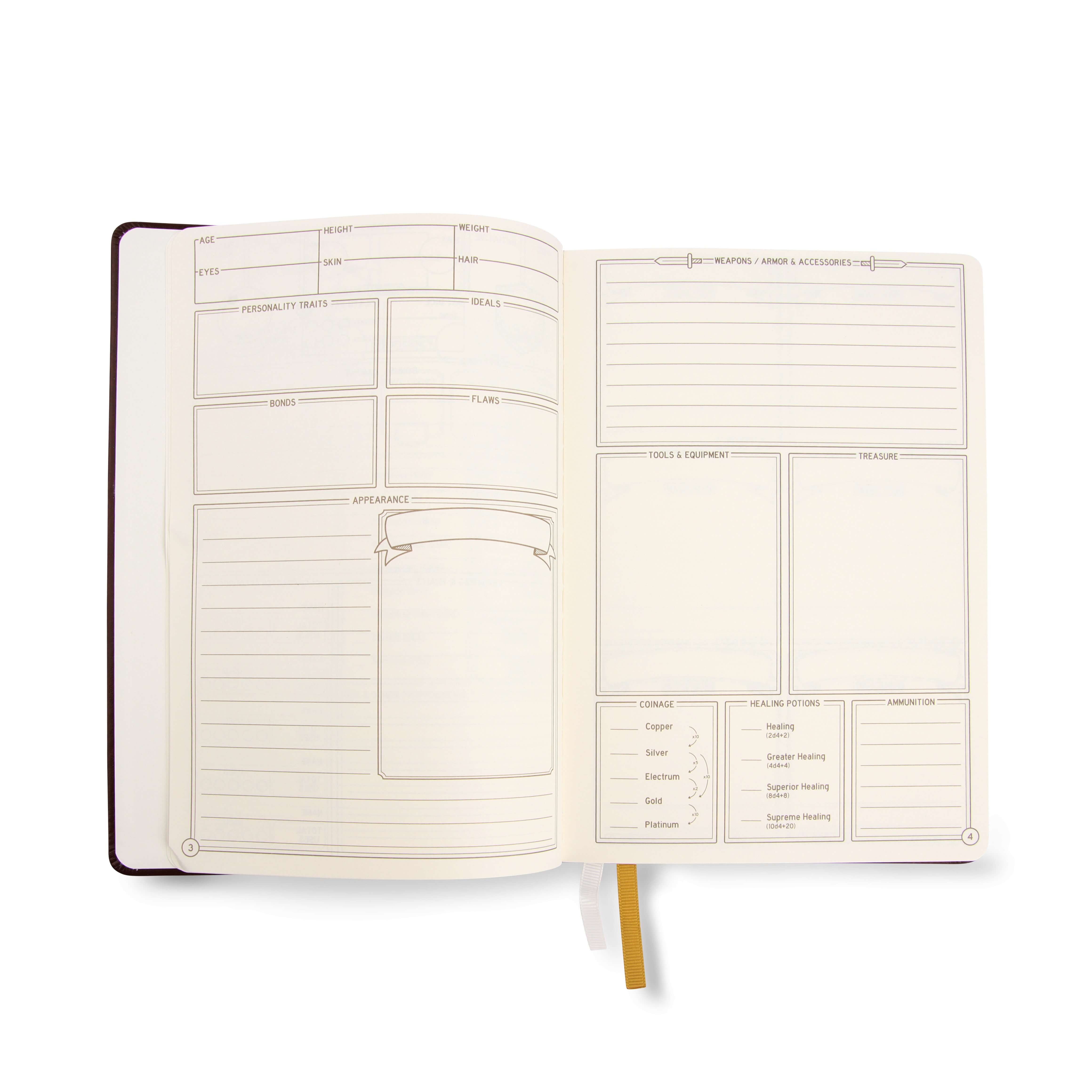 DnD 5e Player Journal - Ultimate character sheet journal for Fifth edition - Glassstaff