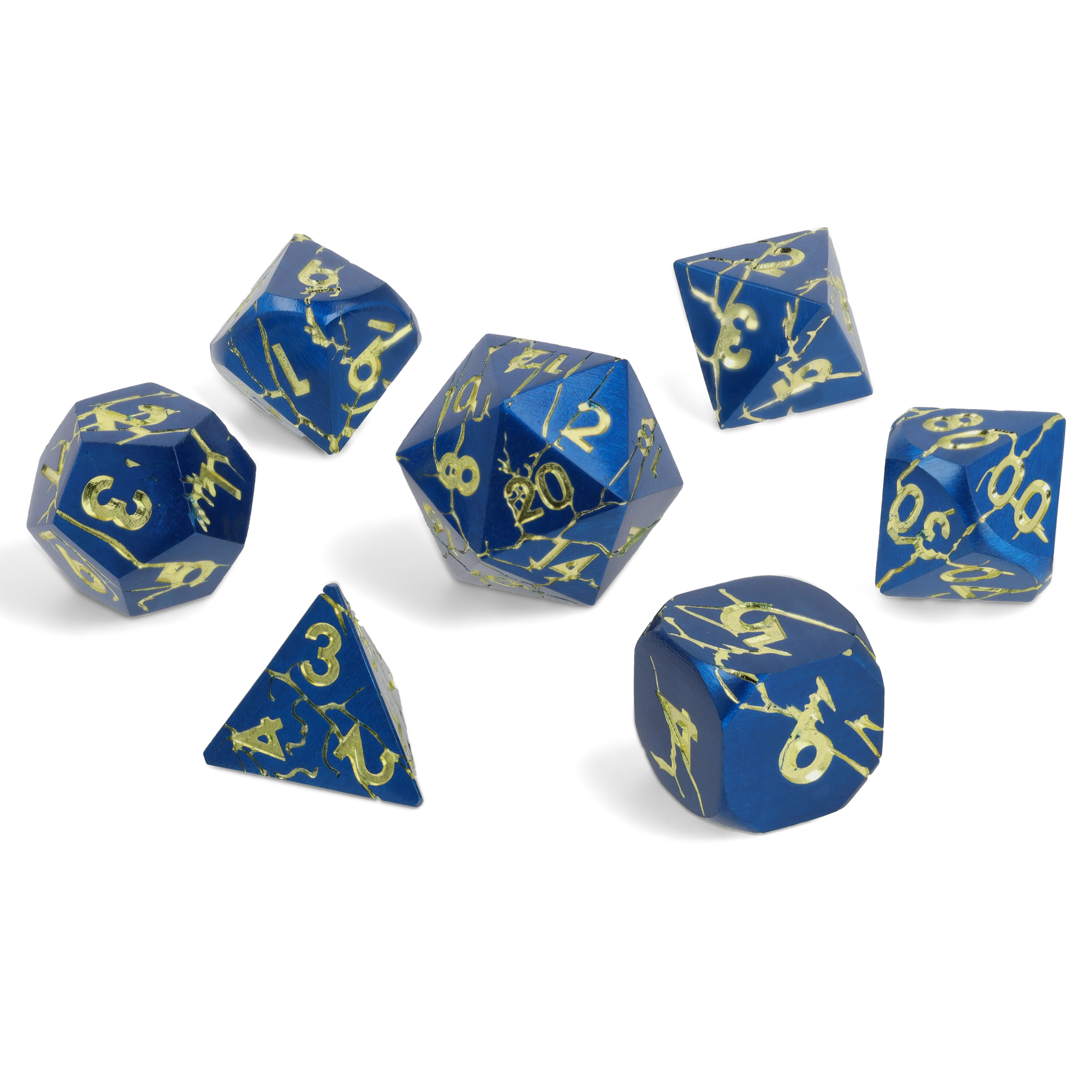 Gilded Rift Metal RPG Dice Set