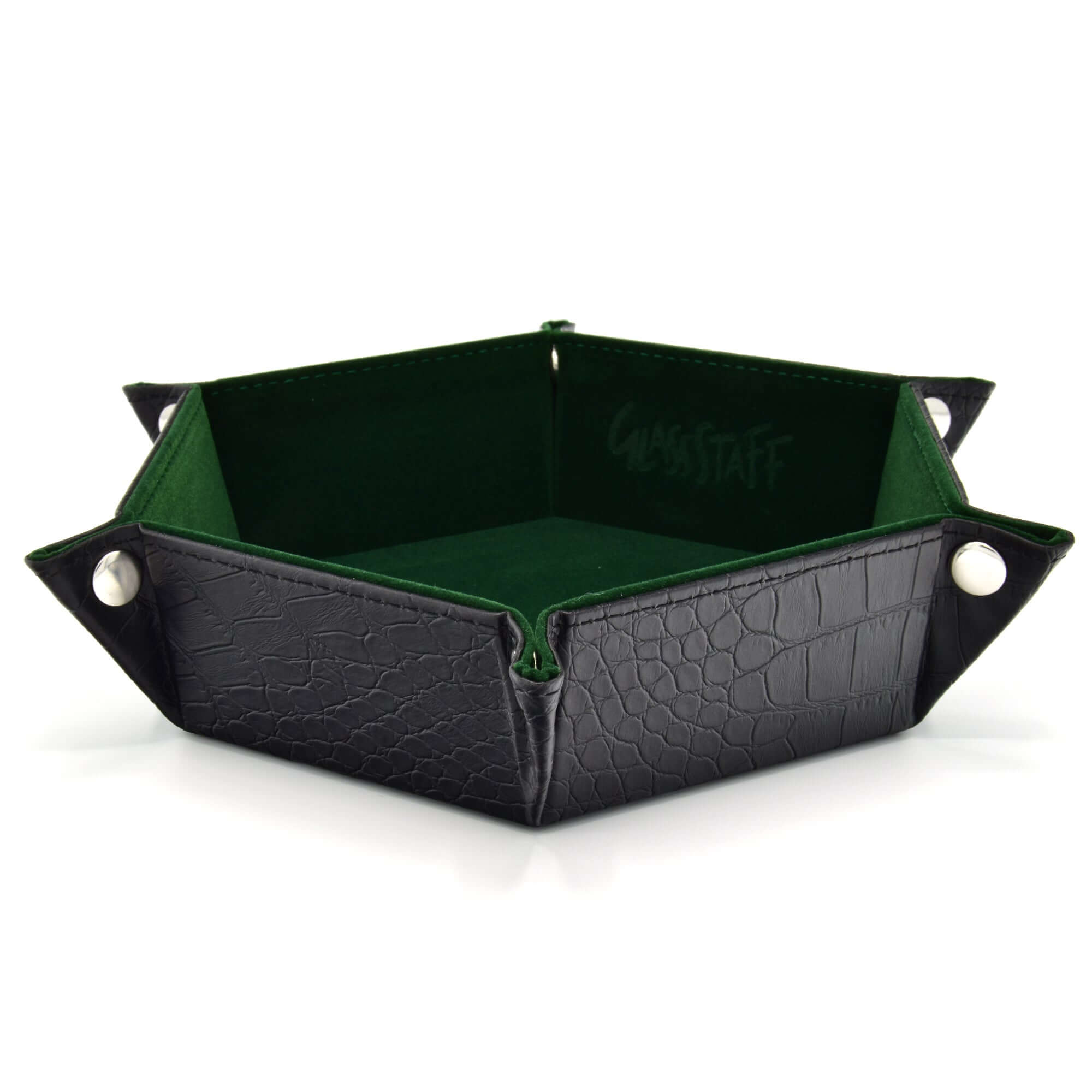 GlassStaff Hexagonal Foldable Rolling Tray - Dragon Skin