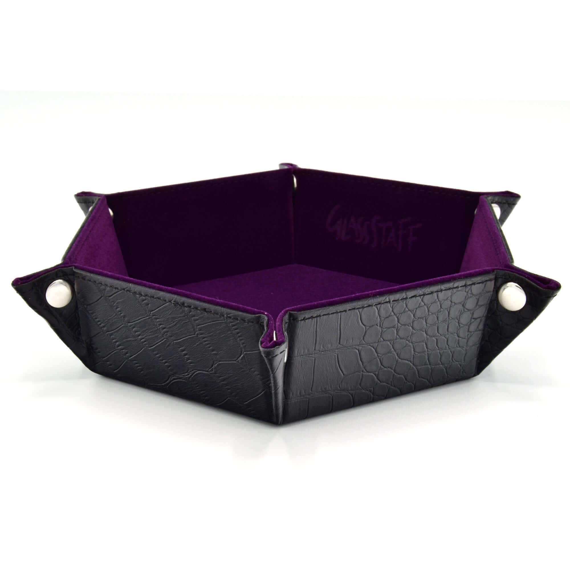 GlassStaff Hexagonal Foldable Rolling Tray - Dragon Skin