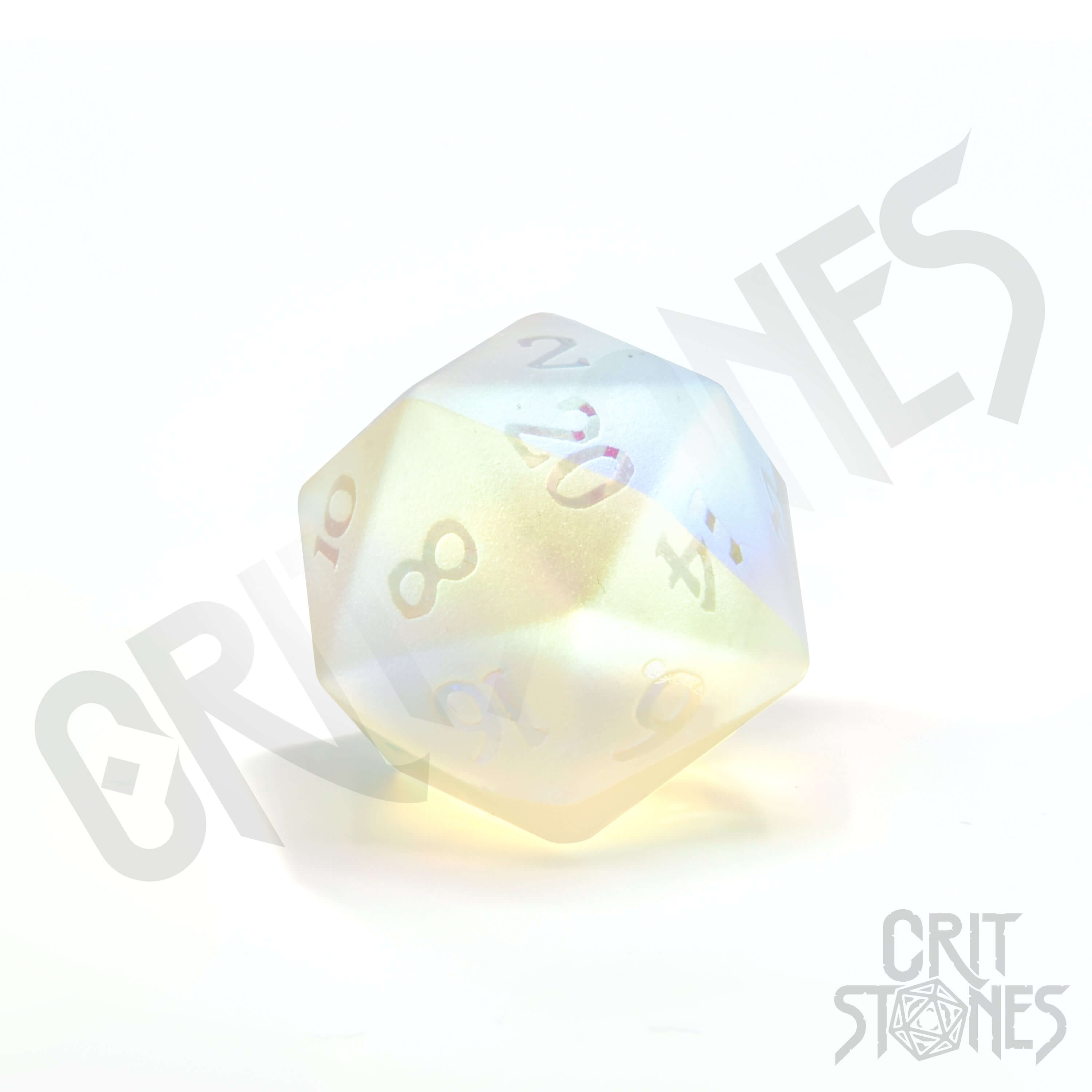Prismatic Frost Glass RPG Dice Set