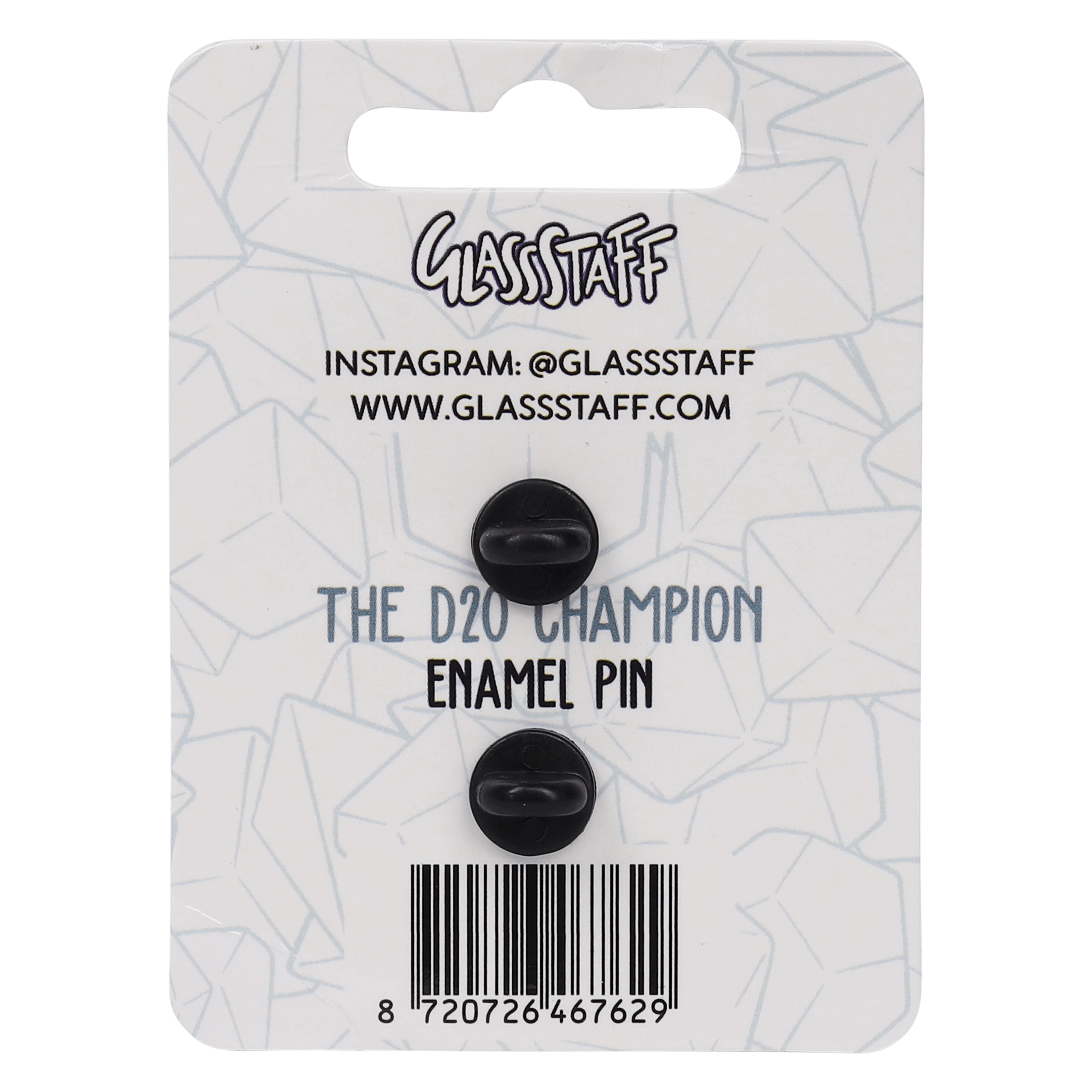 The d20 Champion Pin - D&D / TTRPG Pin - Glassstaff