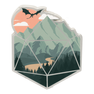A d20 Scene Pin - D&D / TTRPG Pin - Glassstaff