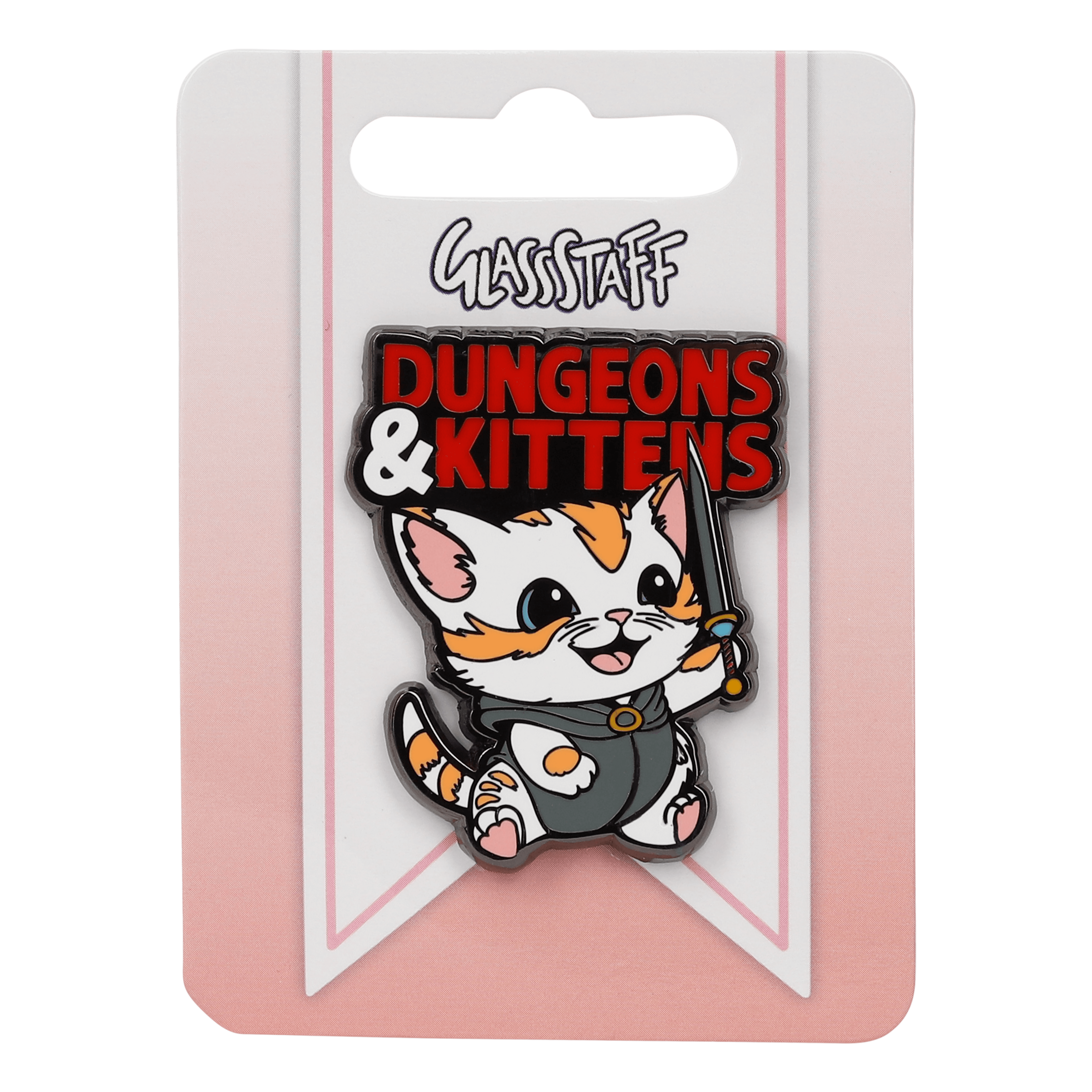Dungeons & Kittens Pin - D&D / TTRPG Pin - Glassstaff