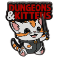 Dungeons & Kittens Pin - D&D / TTRPG Pin - Glassstaff