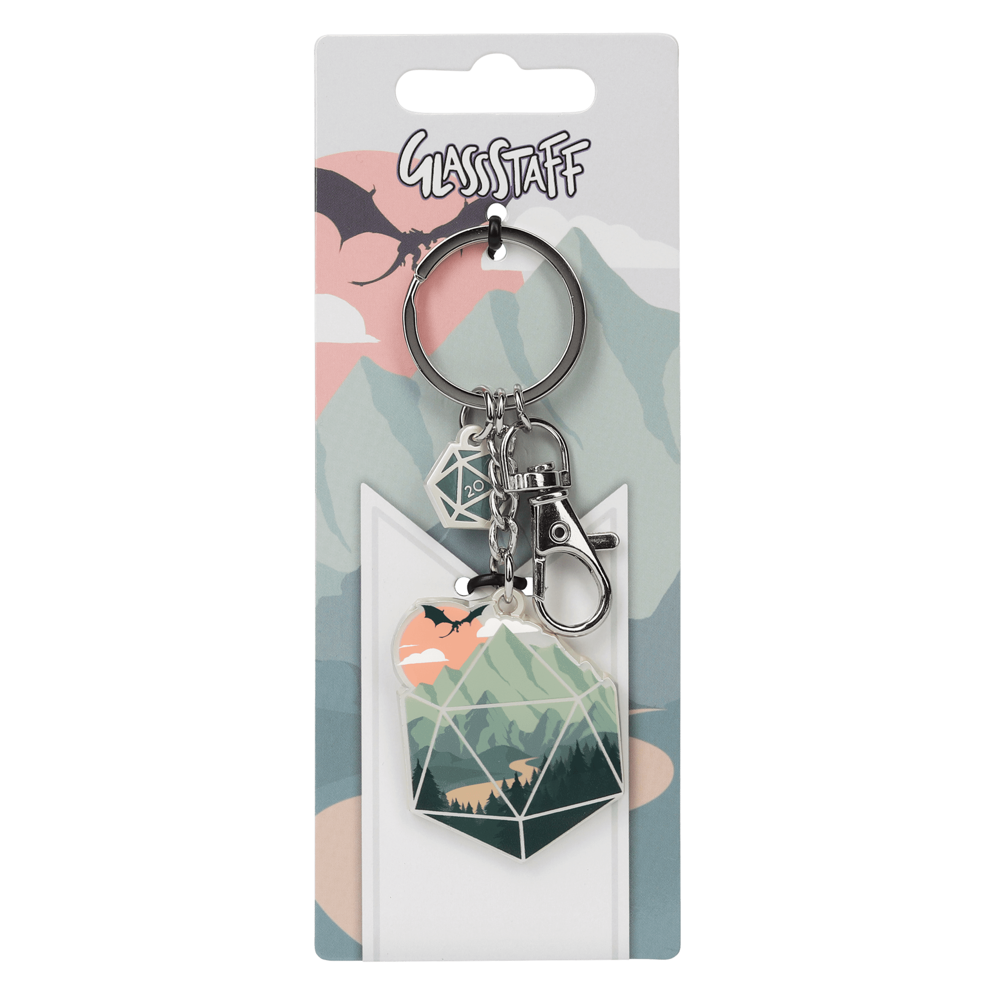 A d20 Scene Keychain - Keychain - GlassStaff