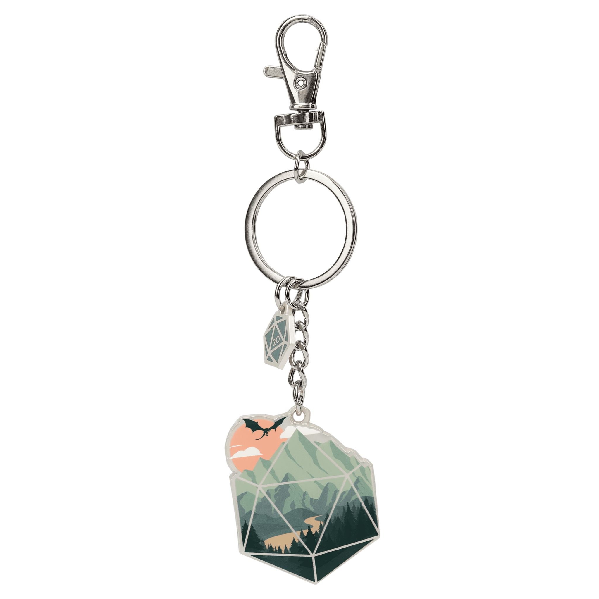 A d20 Scene Keychain - Keychain - GlassStaff
