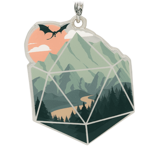 A d20 Scene Keychain - Keychain - GlassStaff
